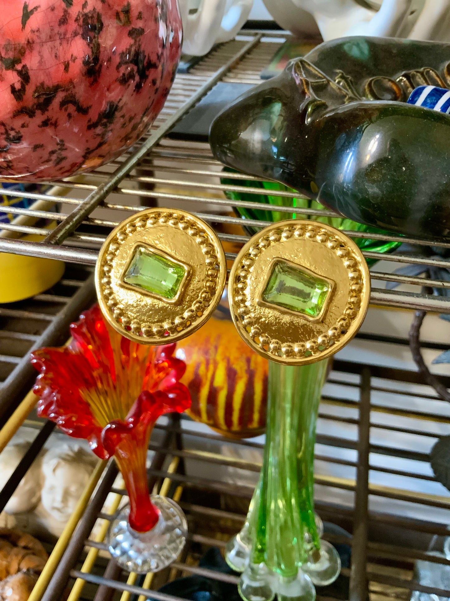 Boucles d’oreilles Vintage 1990 de la maison JL Scherrer Paris - Signées