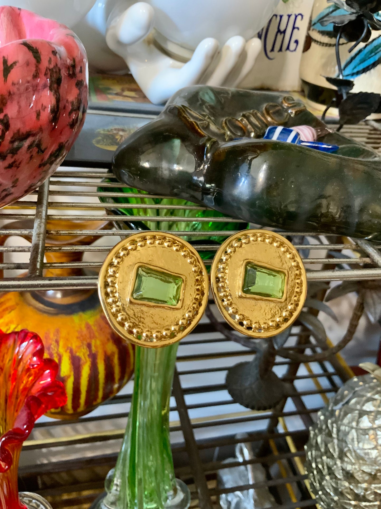 Boucles d’oreilles Vintage 1990 de la maison JL Scherrer Paris - Signées