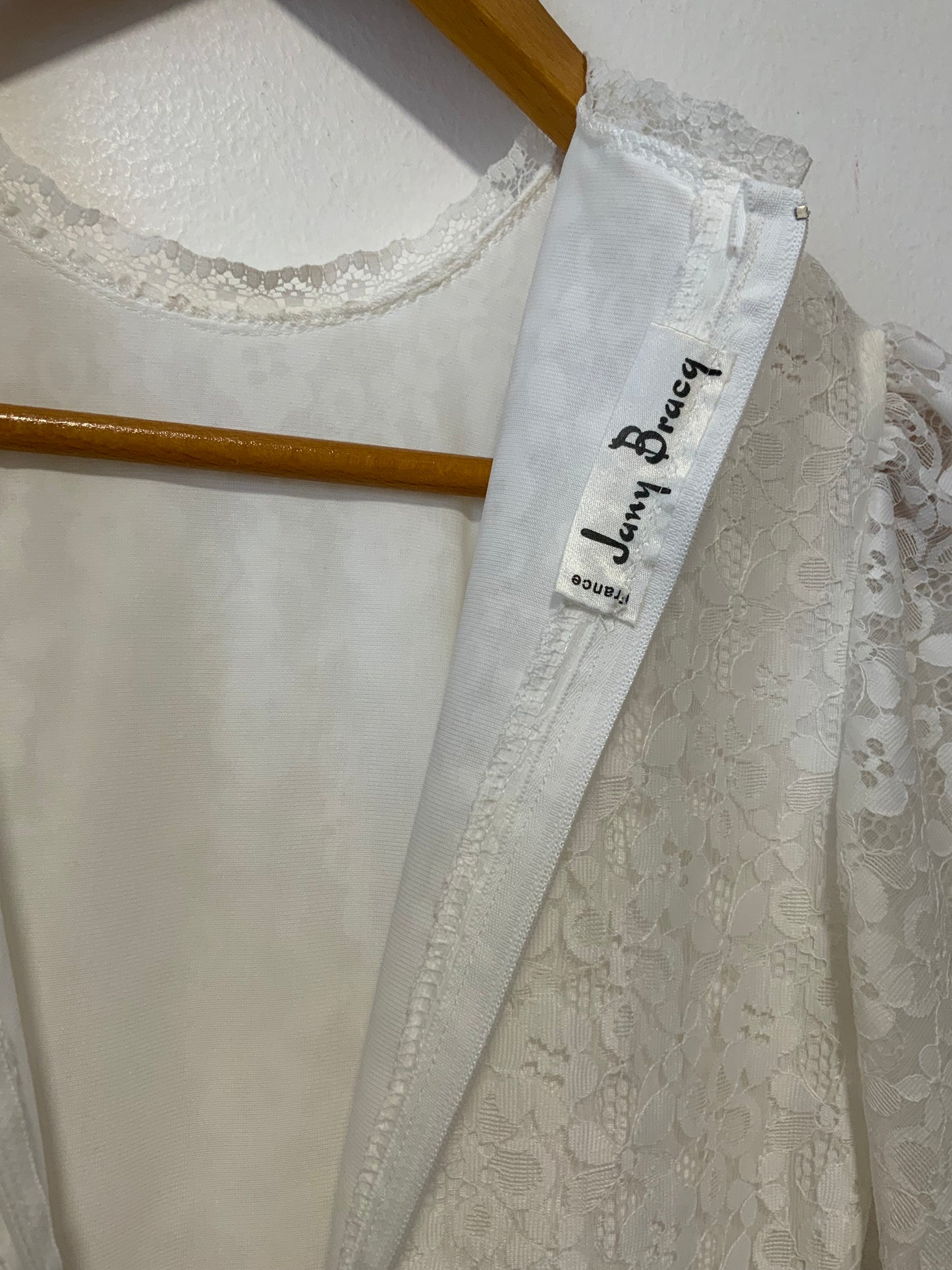 Sublime Robe de Cérémonie Dentelle Haut de gamme maison Bracq France Vintage 1970