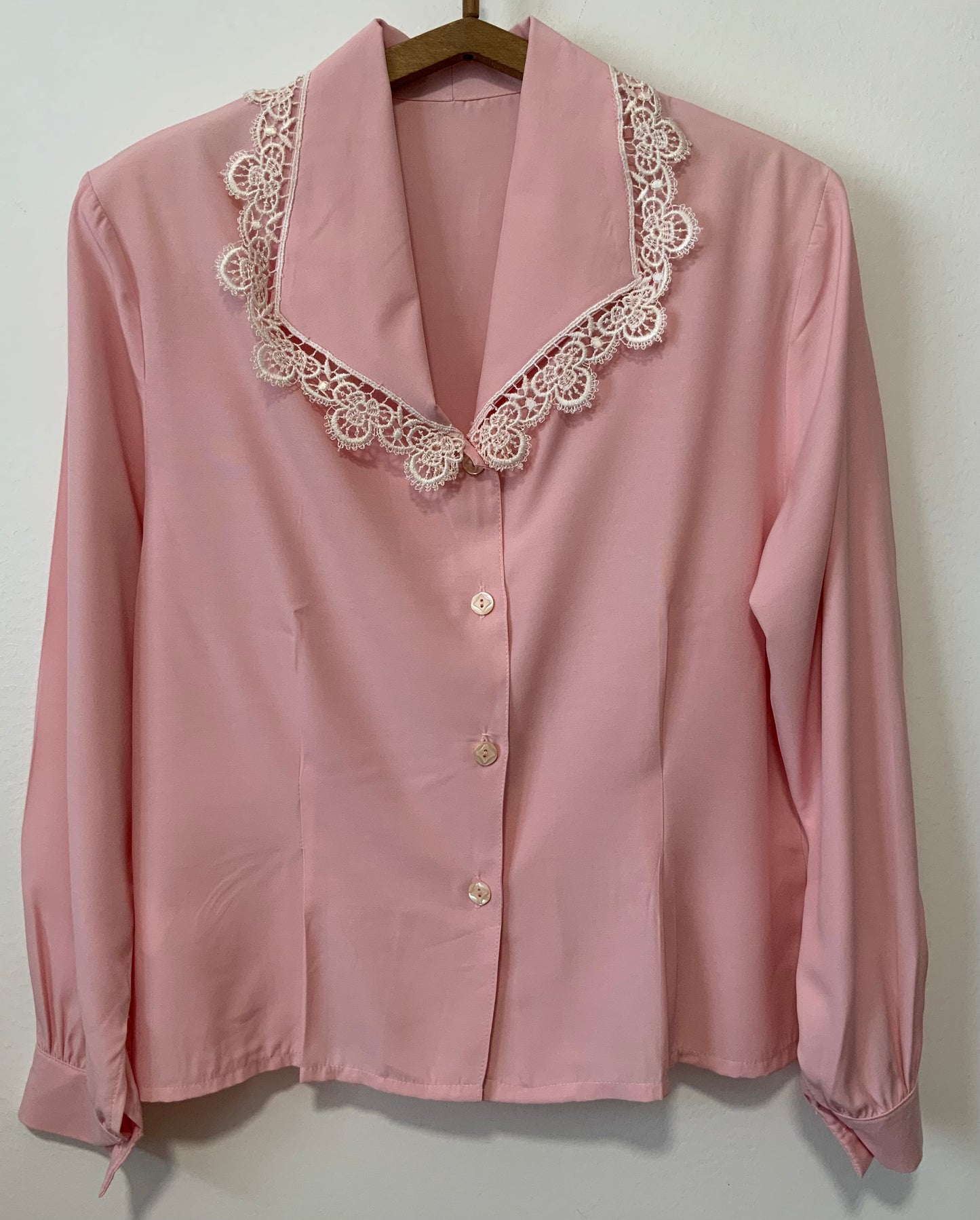 Chemisier Col Broderies Épaulettes Vintage 1980/90 France Modèle Romantique