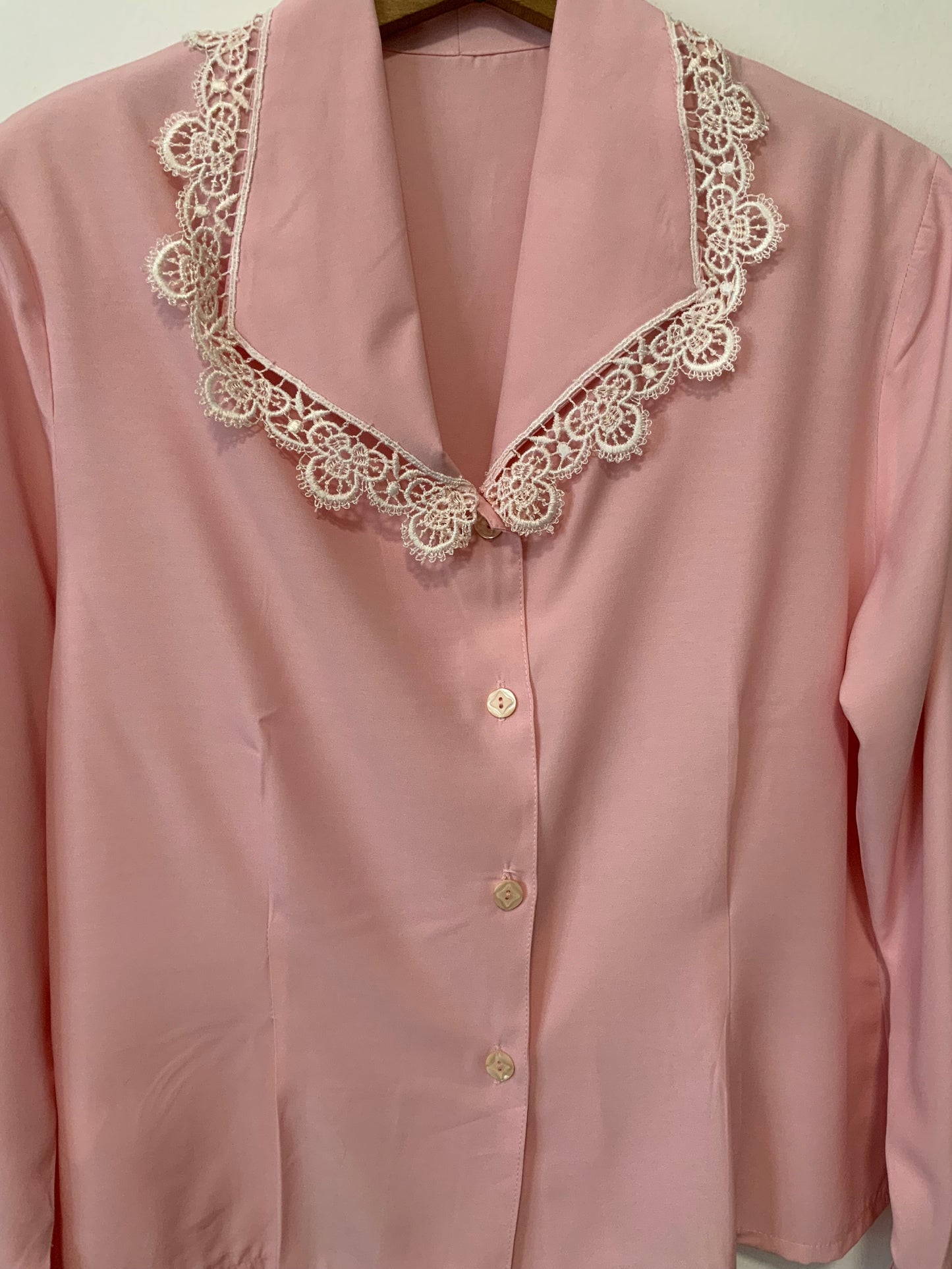 Chemisier Col Broderies Épaulettes Vintage 1980/90 France Modèle Romantique