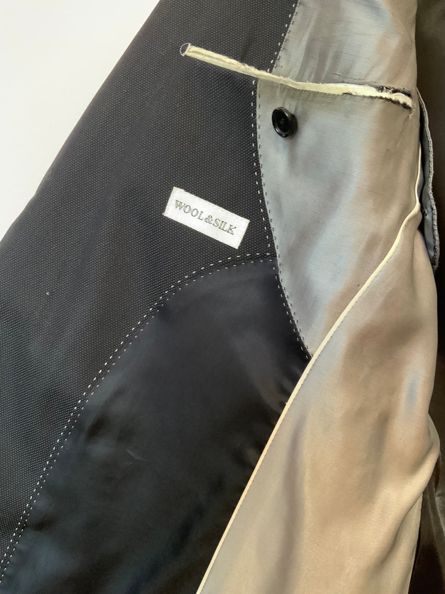 Veste Blazer noir en soie et laine Balmain