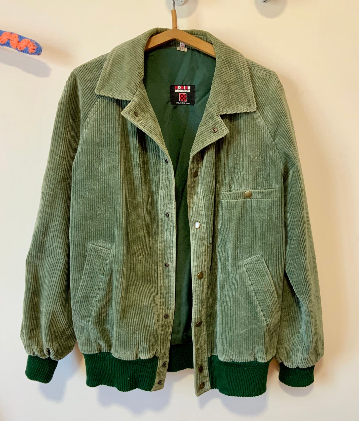 Blouson Velours côtelé Rodier France Vintage Original