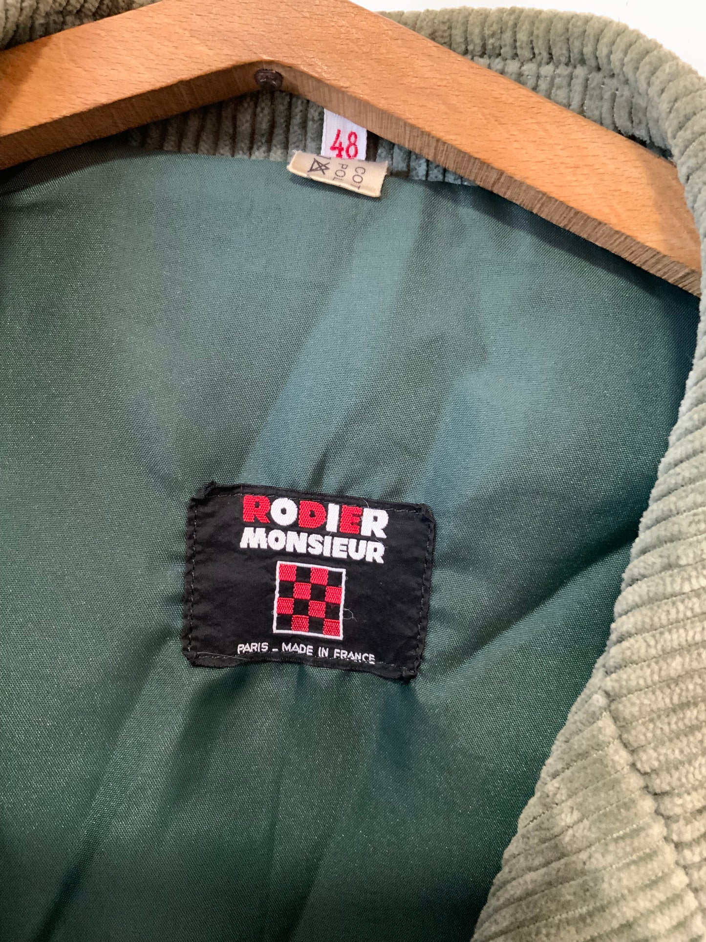 Blouson Velours côtelé Rodier France Vintage Original