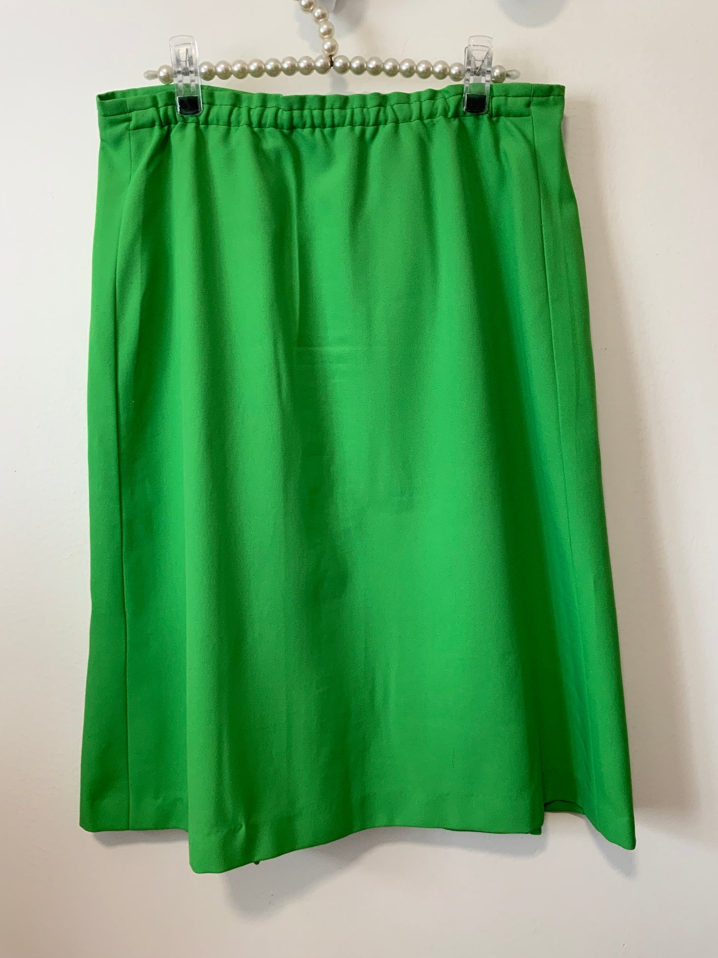 Jupe création Vert 1980 Vintage Plis Faite main