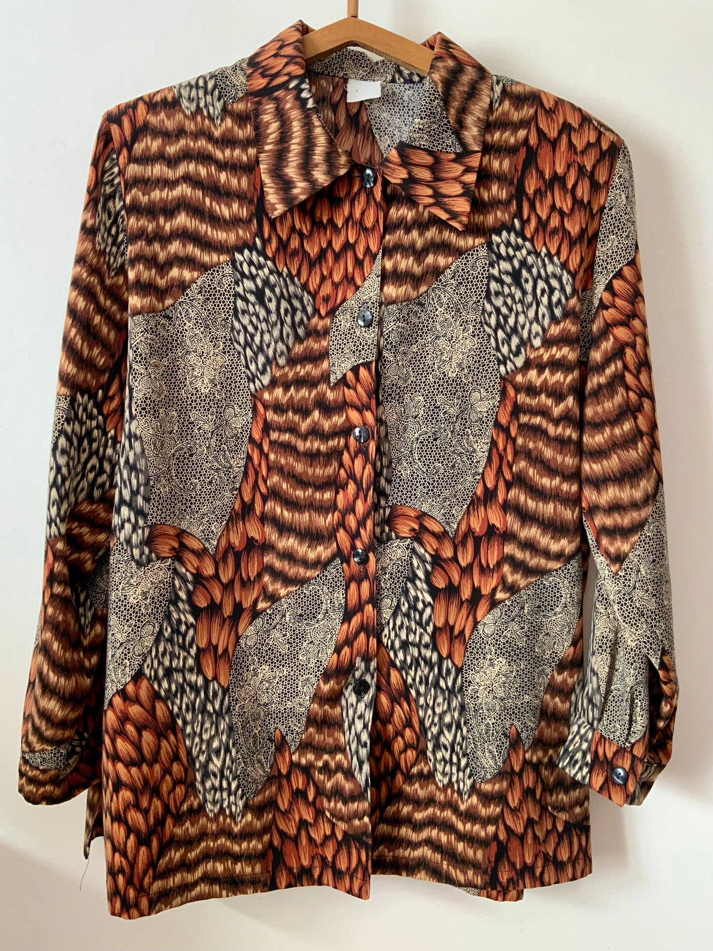 Chemise Intemporelle motifs fauves Vintage 1980/90 Leopard
