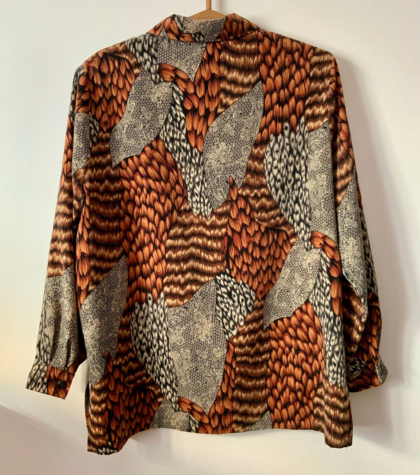 Chemise Intemporelle motifs fauves Vintage 1980/90 Leopard