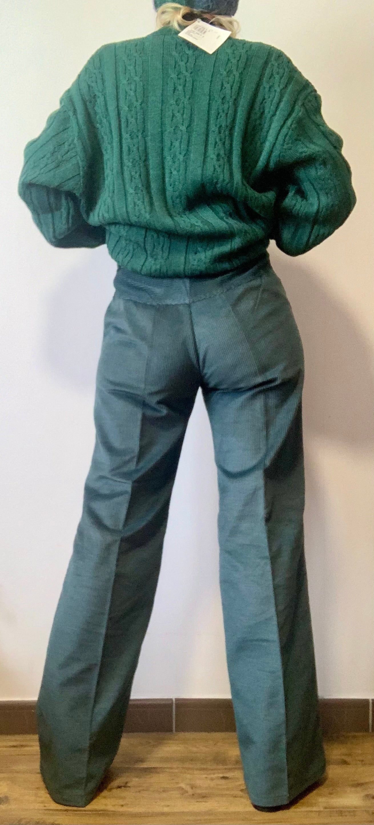 Pantalon Pattes d’éléphant Flare Velours côtelé Deadstock 1970
