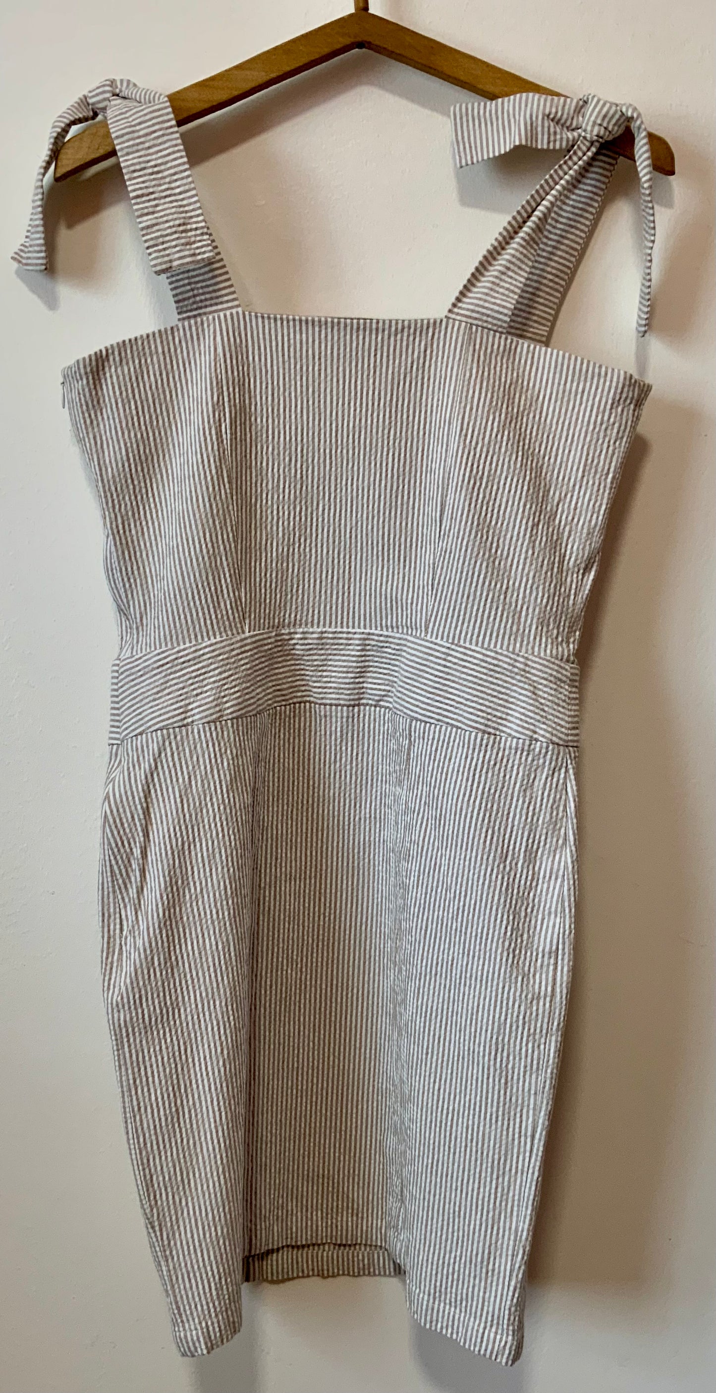 Robe droite à rayures chic Vintage 1990