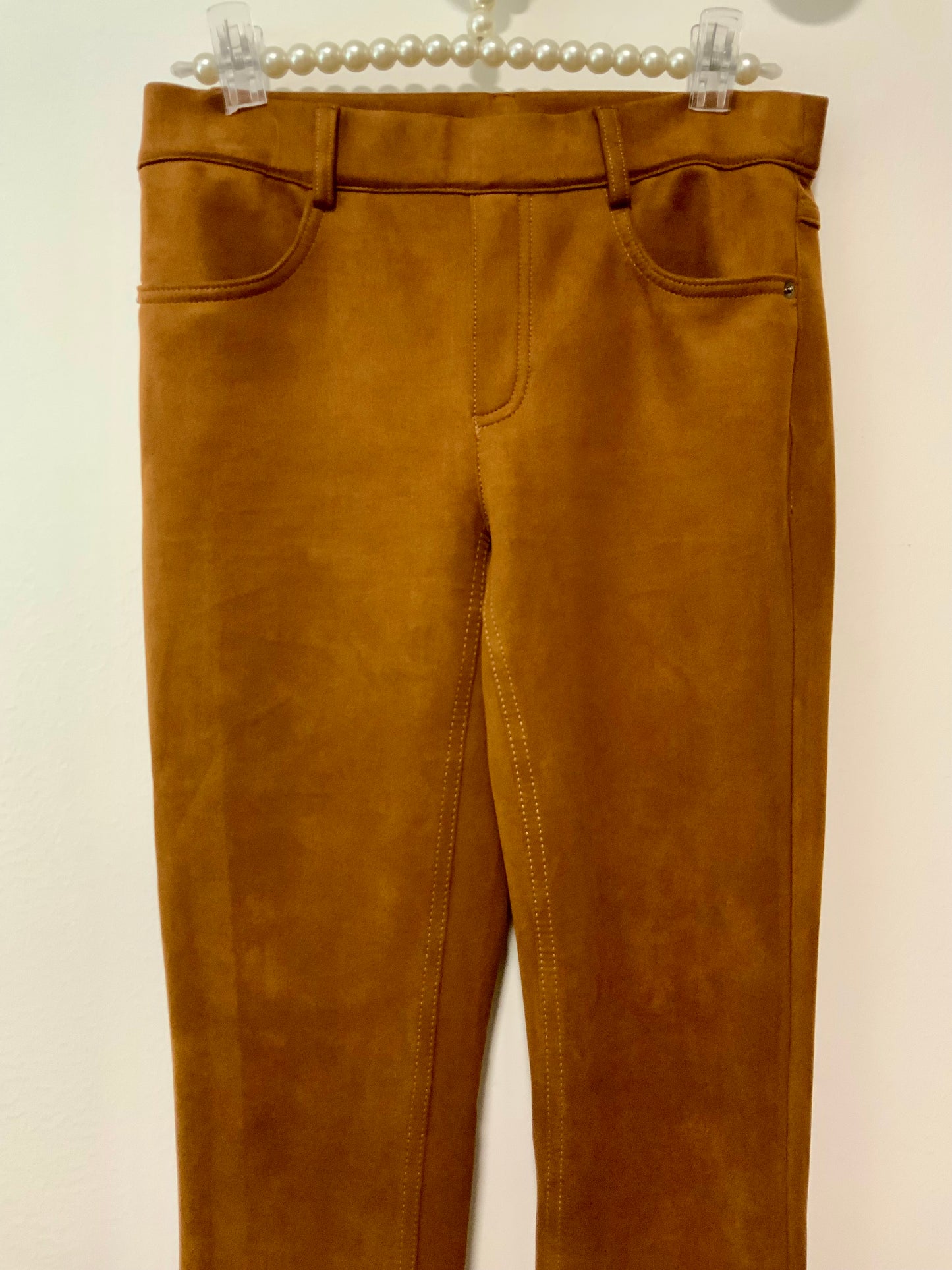 Pantalon Peau de pêche Aspect Daim Camel Peter Hahn France
