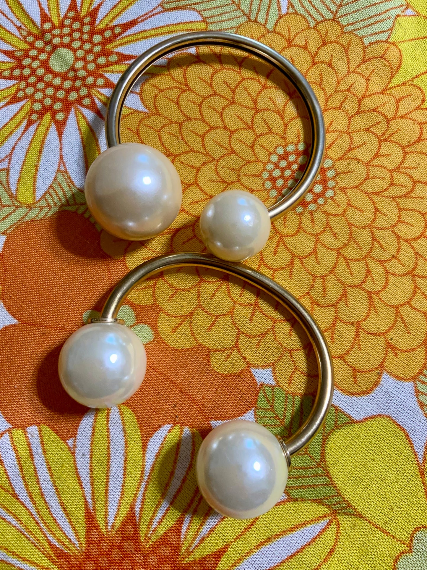 2 Bracelets rigides grosses perles Vintage 2000