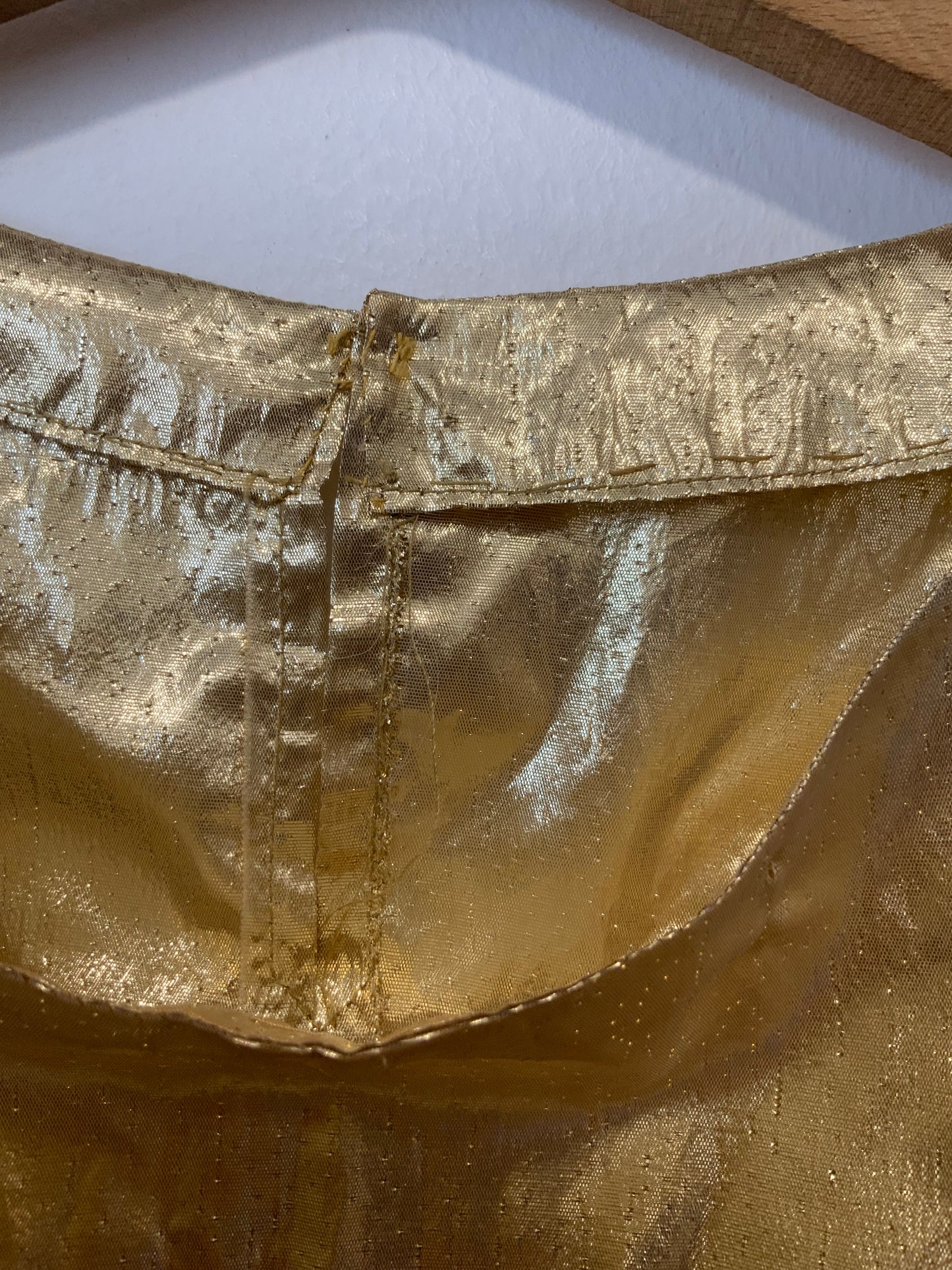 Top Lurex Doré Confectionné main Vintage 1980