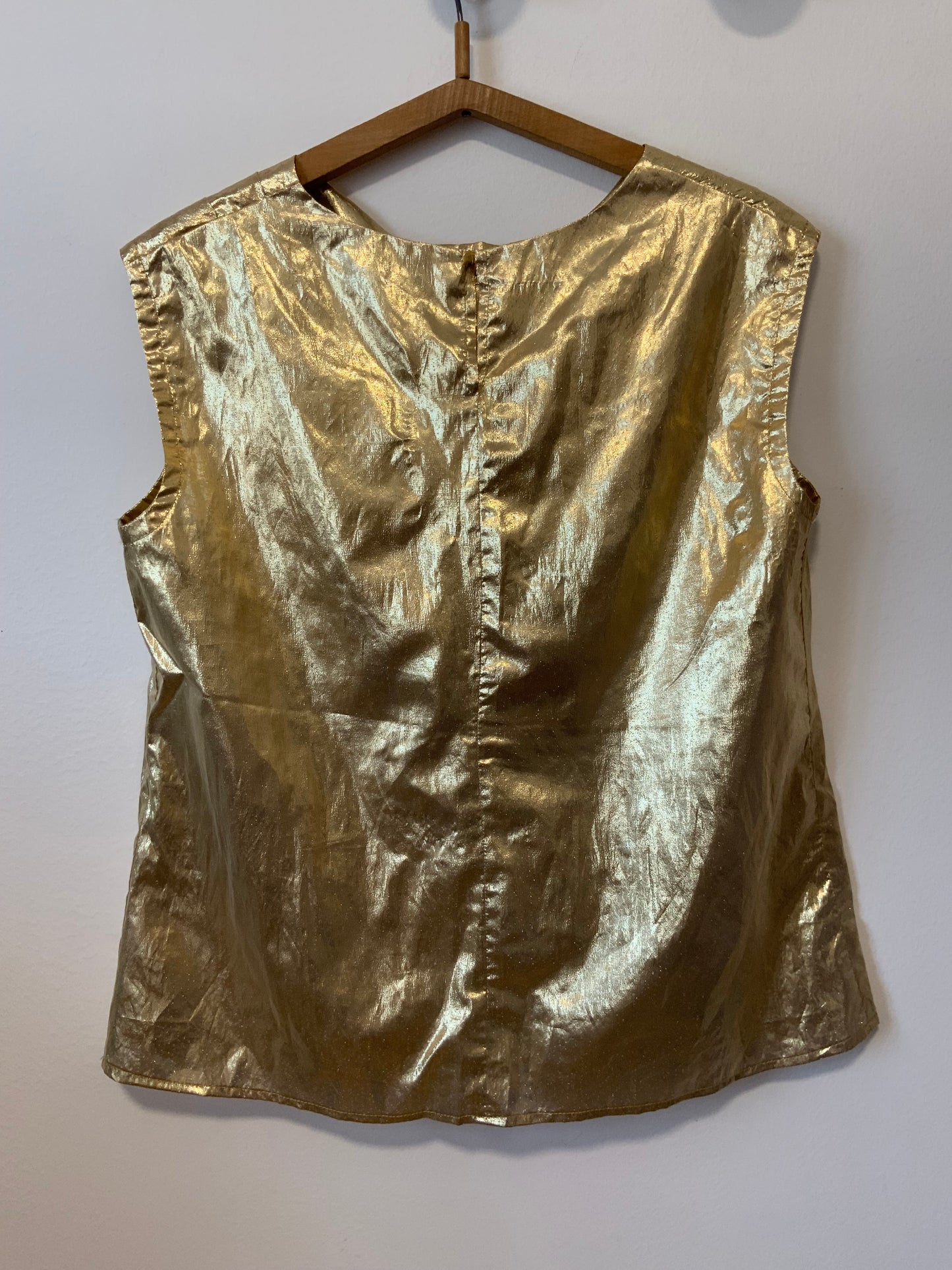 Top Lurex Doré Confectionné main Vintage 1980