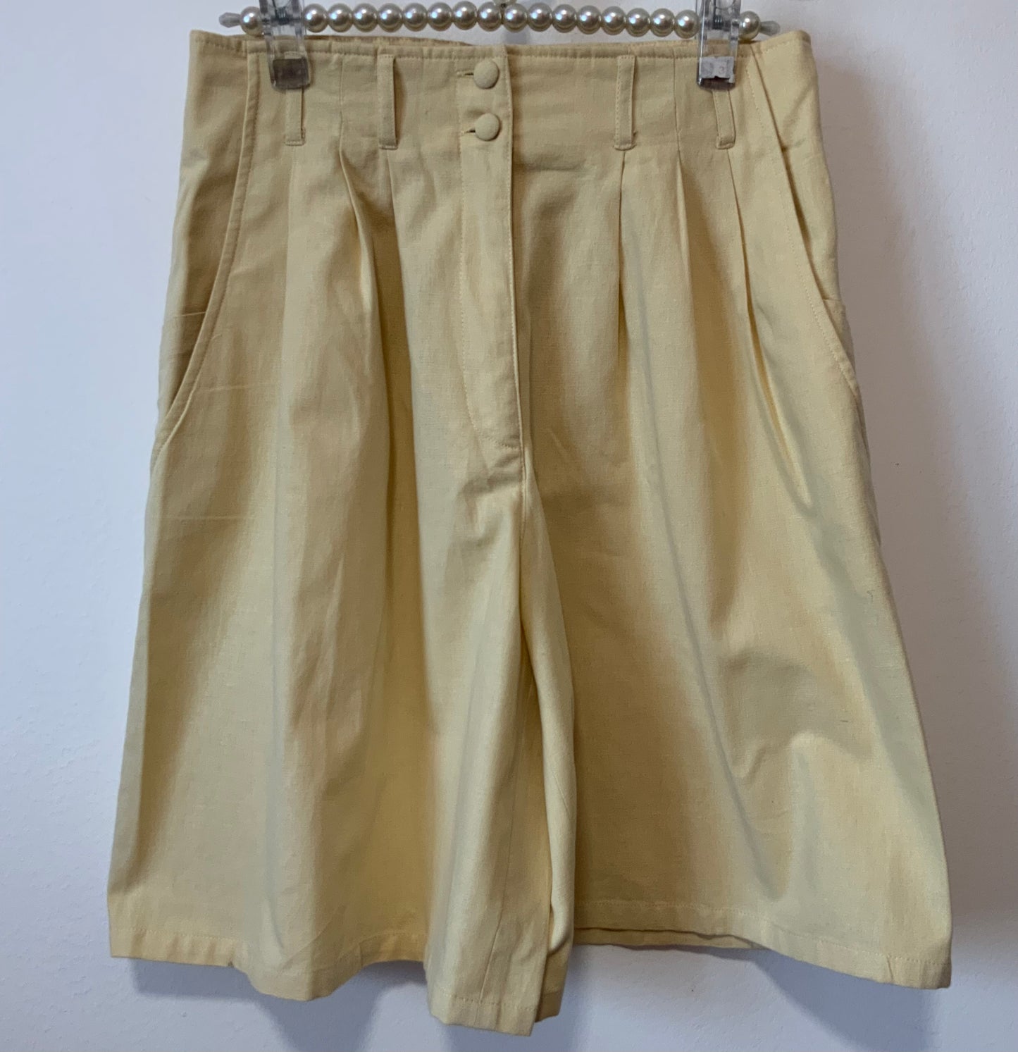 Superbe bermuda Taille haute et plus Vintage 1990 Écru