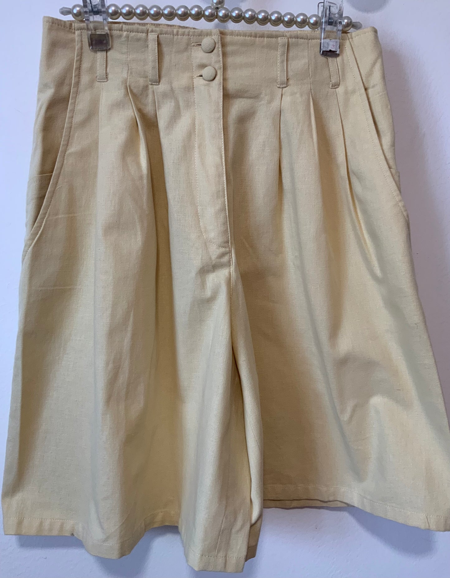 Superbe bermuda Taille haute et plus Vintage 1990 Écru