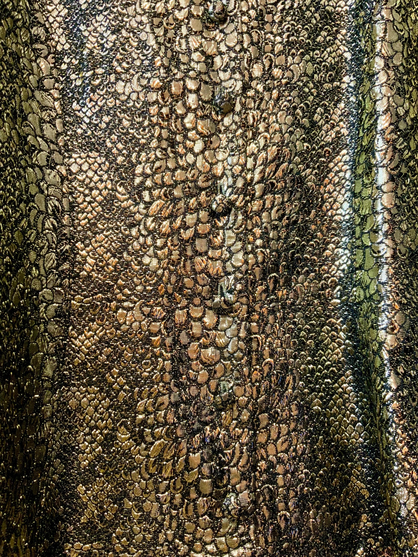 Veste Lurex Doré Motifs Vintage 1980 Chic France