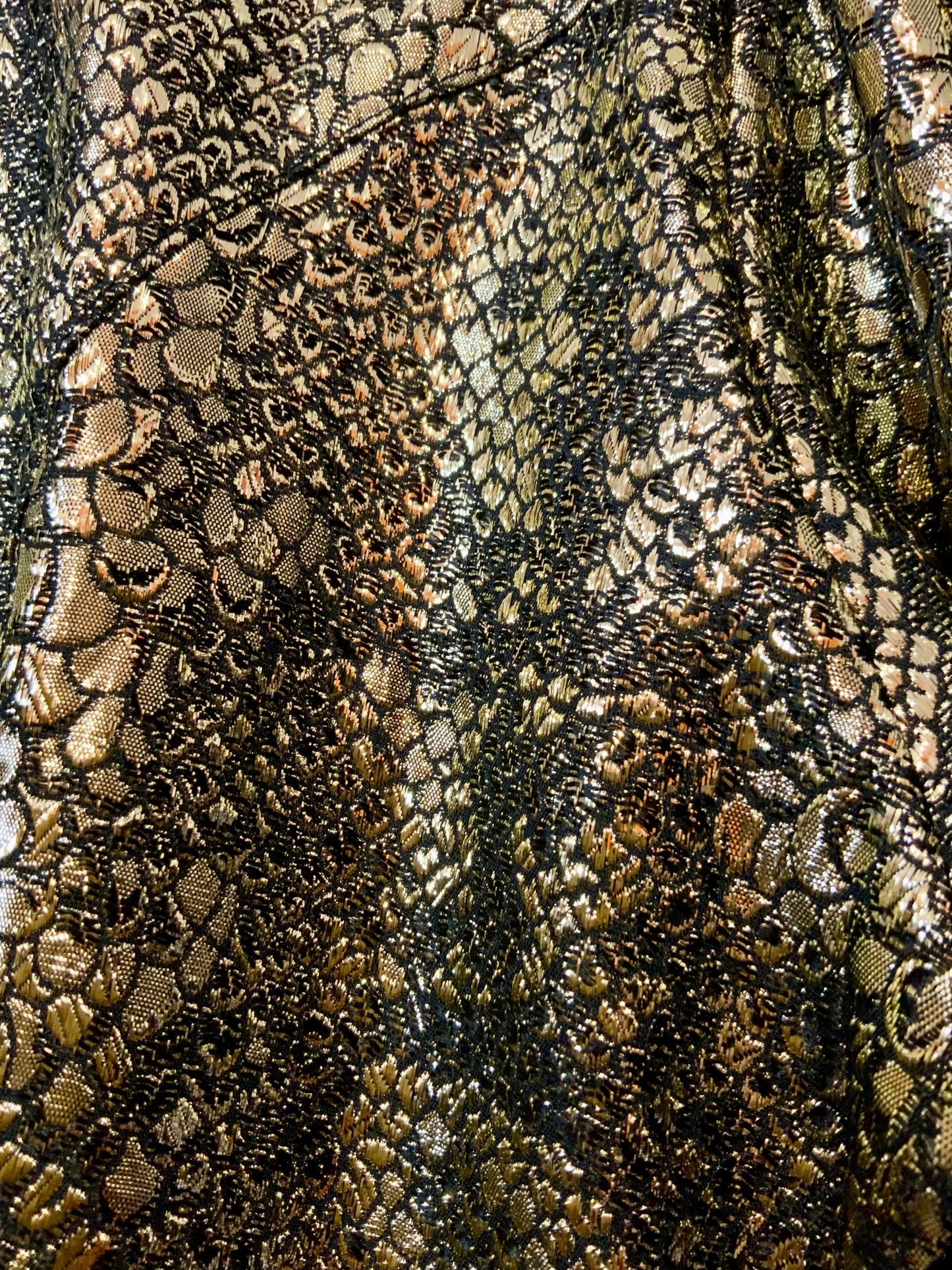 Veste Lurex Doré Motifs Vintage 1980 Chic France
