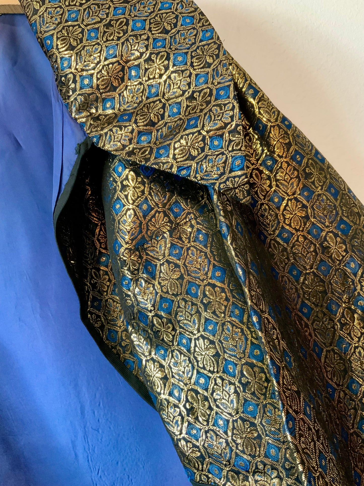Veste effet Cape en Lurex création vintage fait main