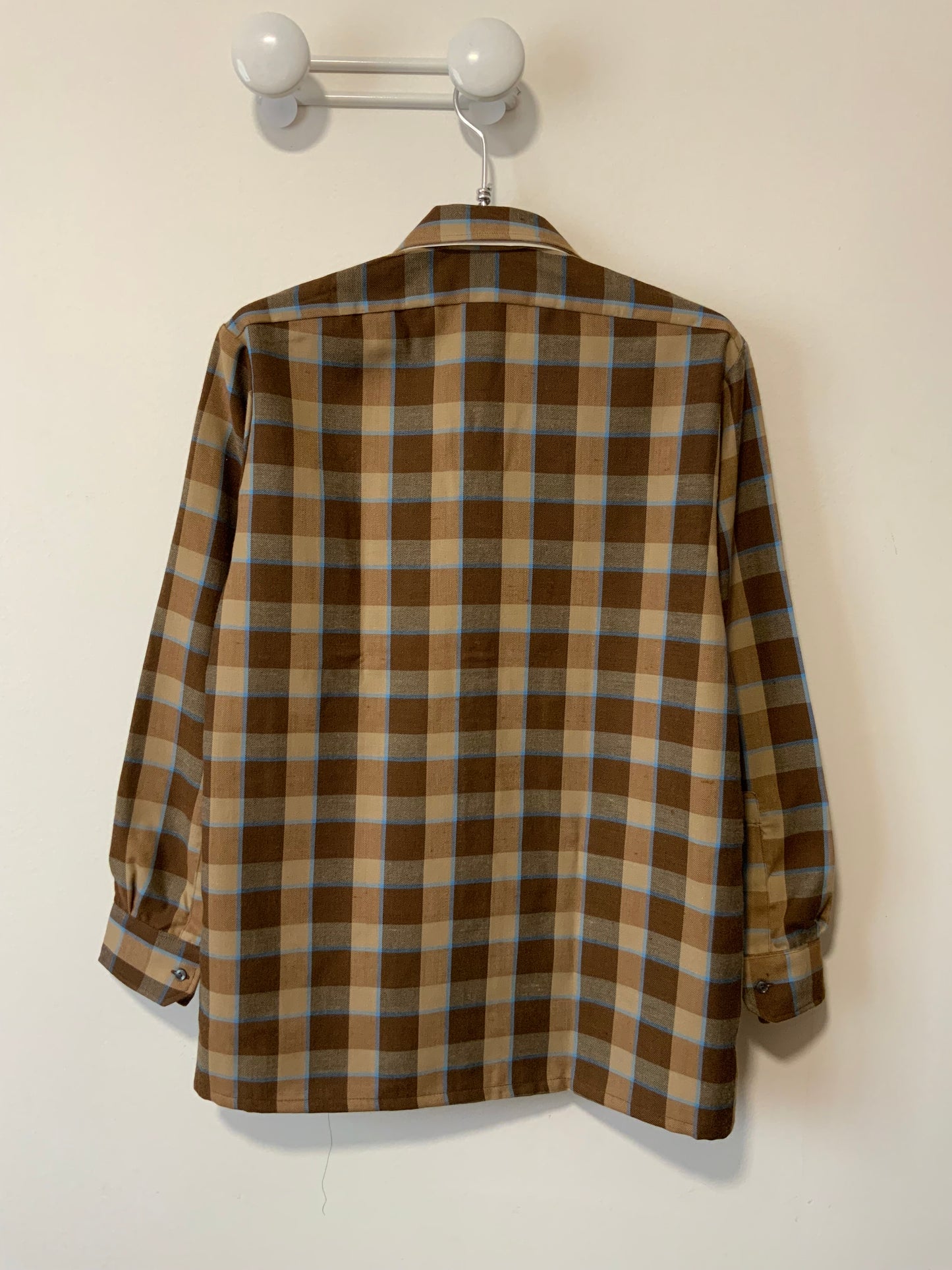 Chemise à carreaux Deadstock 1980 Tergal création France