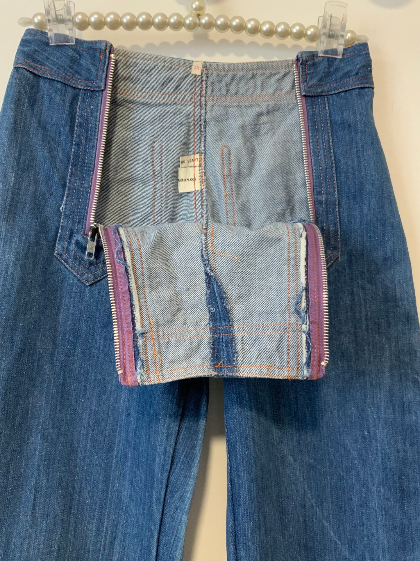 Sublime Jean Pattes d’éléphant 1970 Deadstock Modèle Elvis 1975
