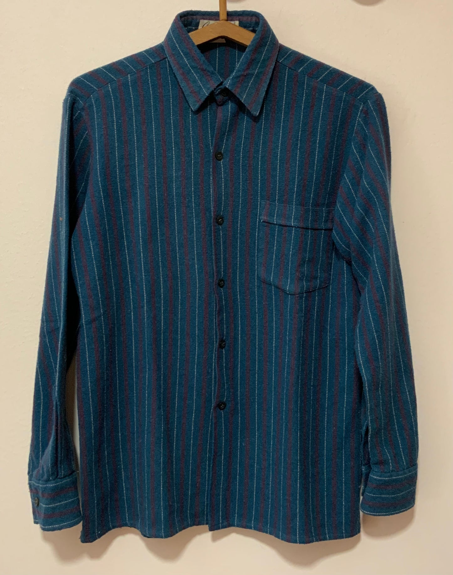 Chemise à rayures France Vintage 1970