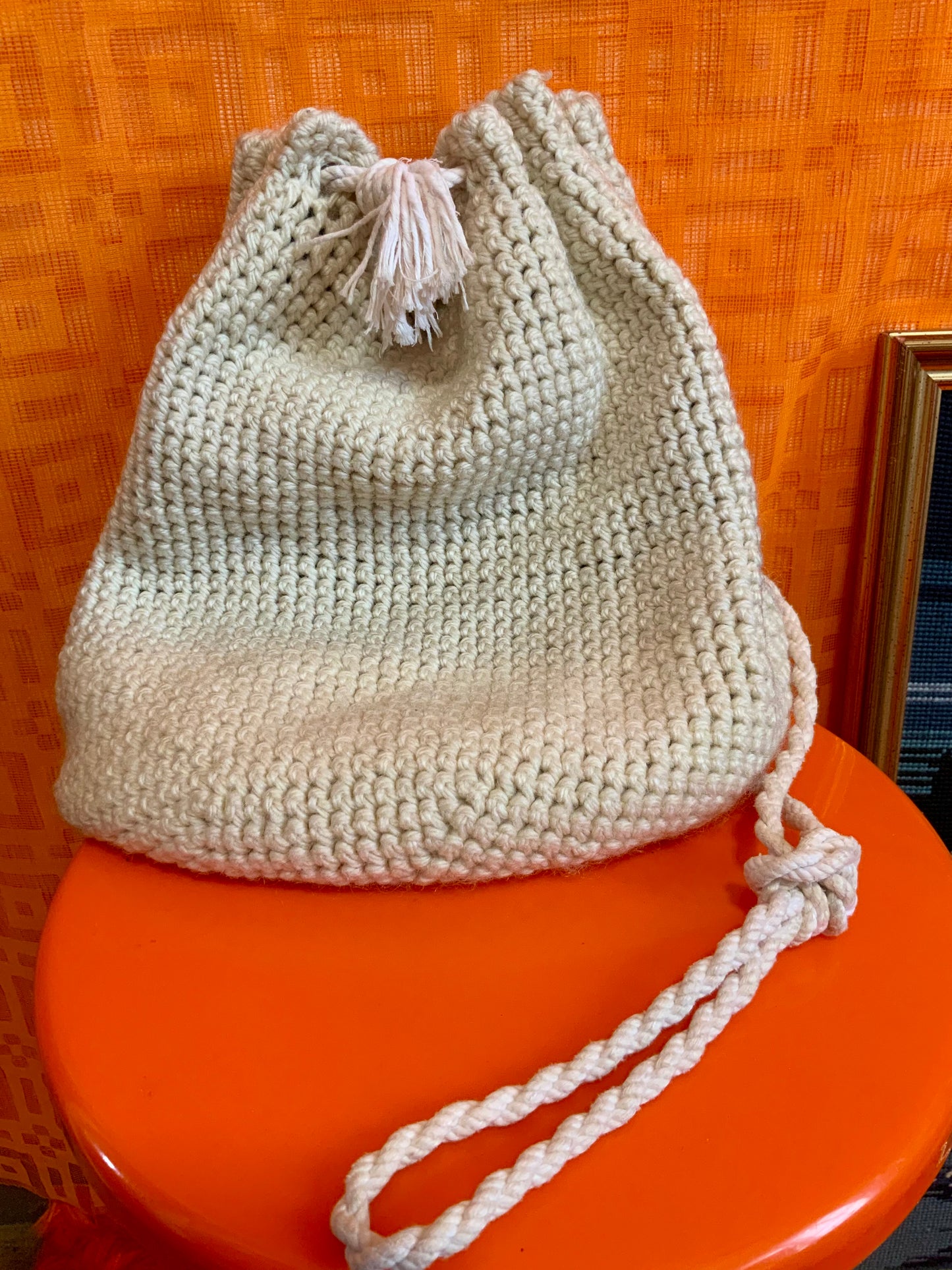 Sac à main bourse en laine Vintage 1980 Bohème