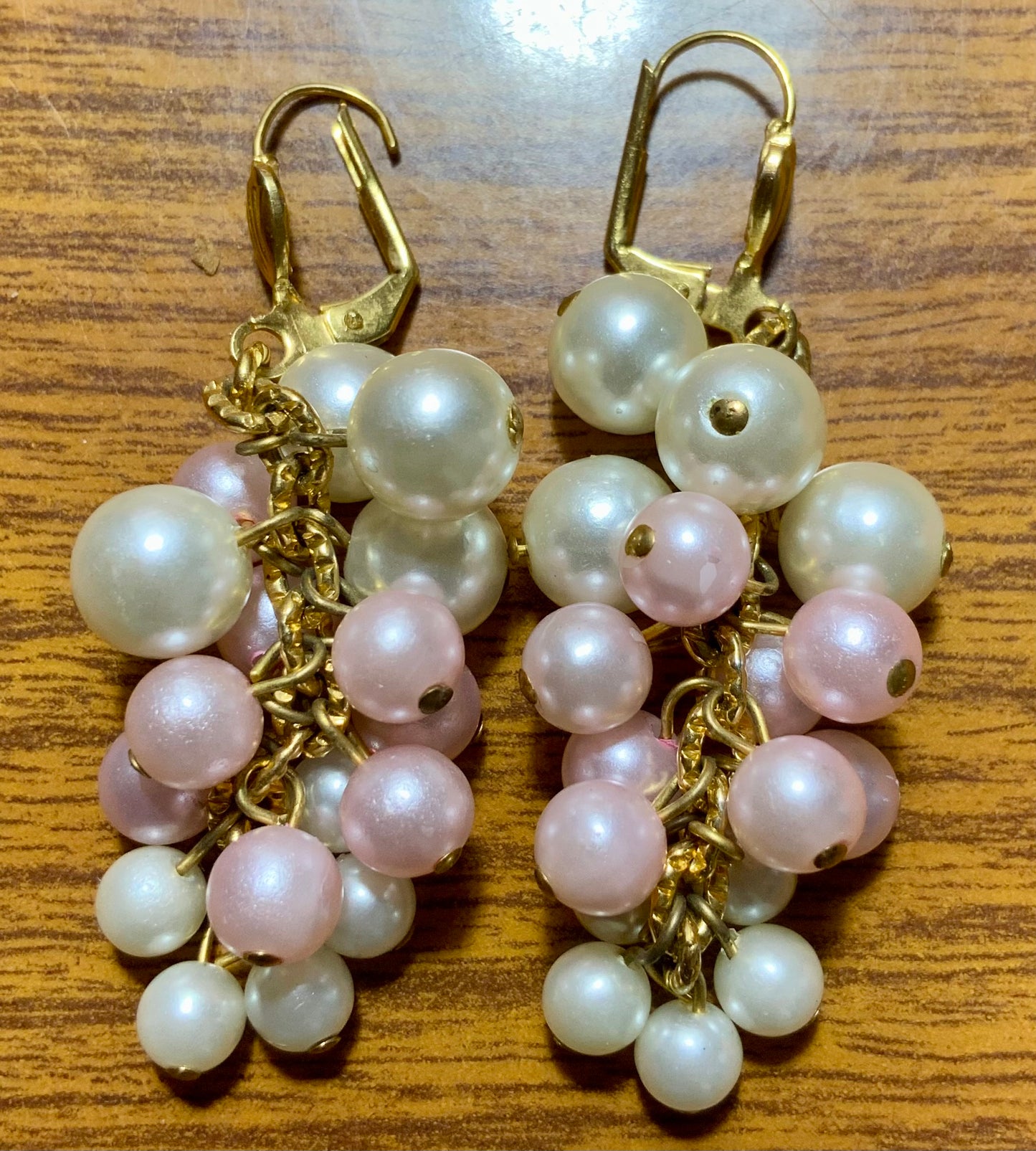 Boucles d’oreilles Grappes perles Vintage anciennes