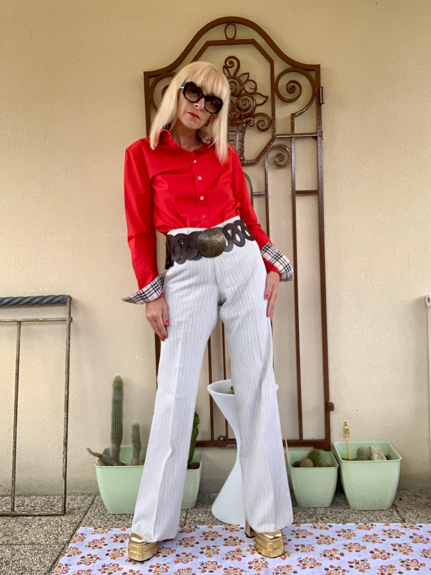 Pantalon pattes d’éléphant Vintage 1970 Chic