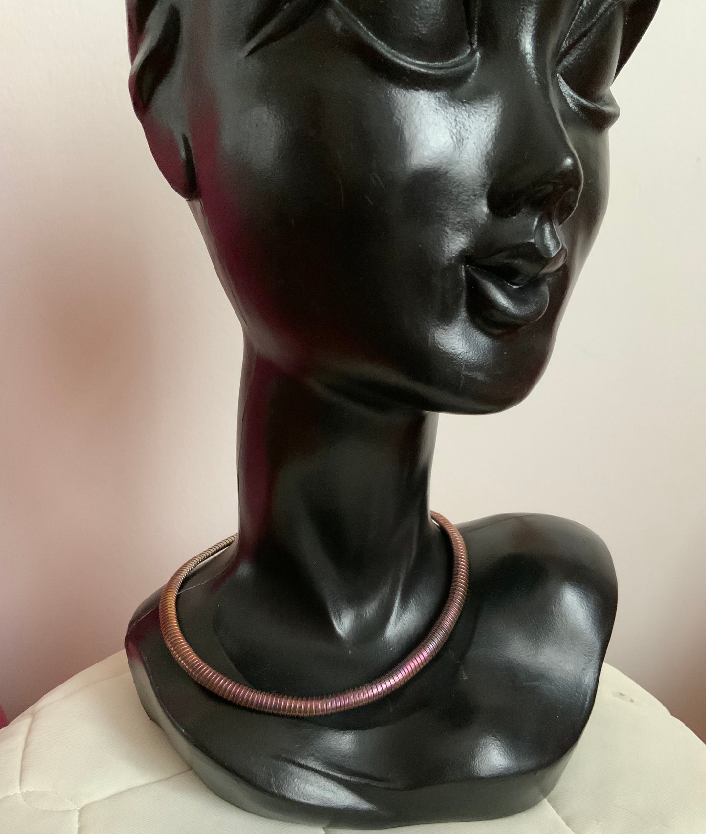 Collier chaine plate Vintage Métal