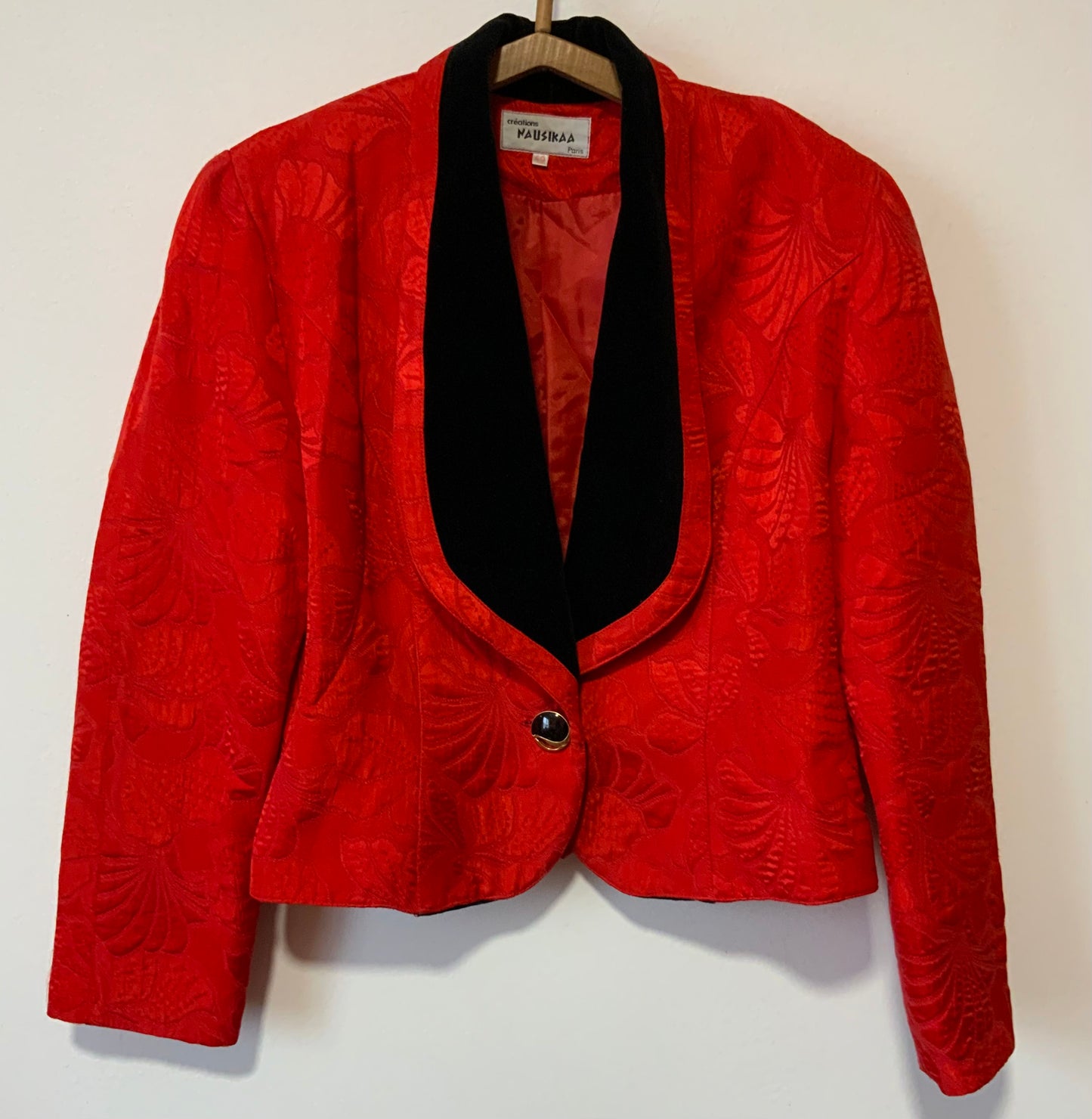 Sublime Veste Rouge et velours Vintage 1980/90 Création France