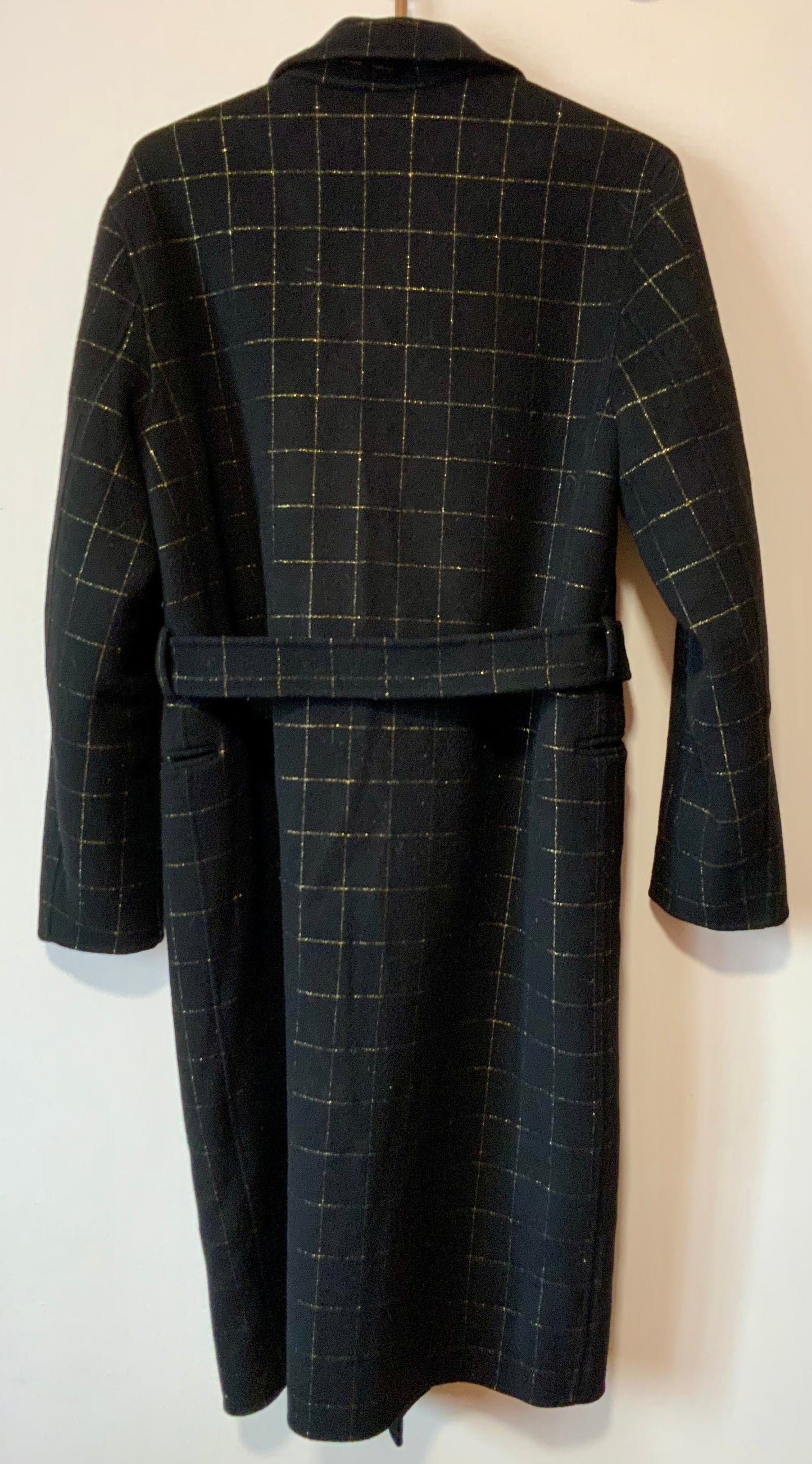 Manteau Laine Trench Carreaux Marque Sandro