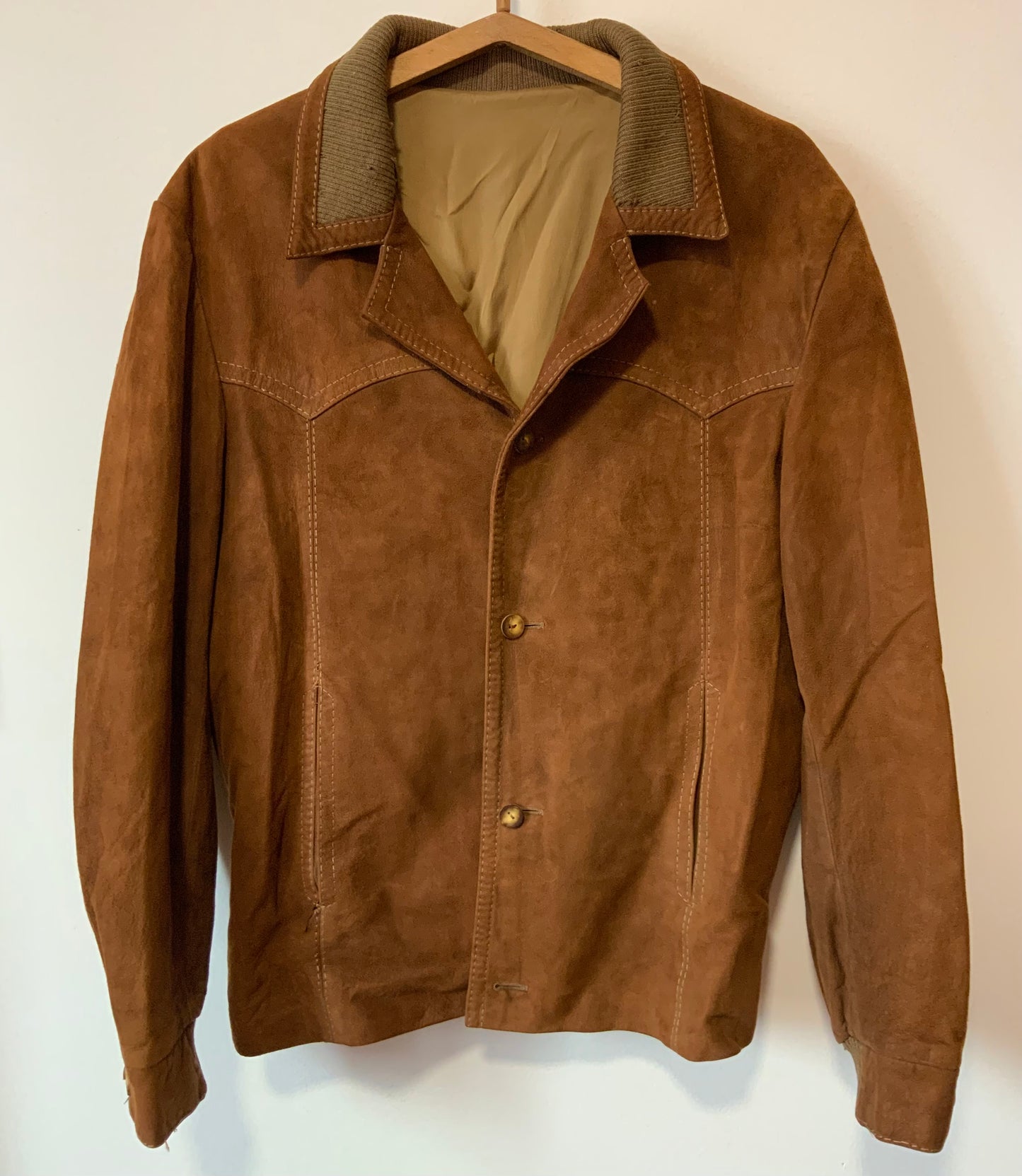 Blouson Daim Camel Vintage