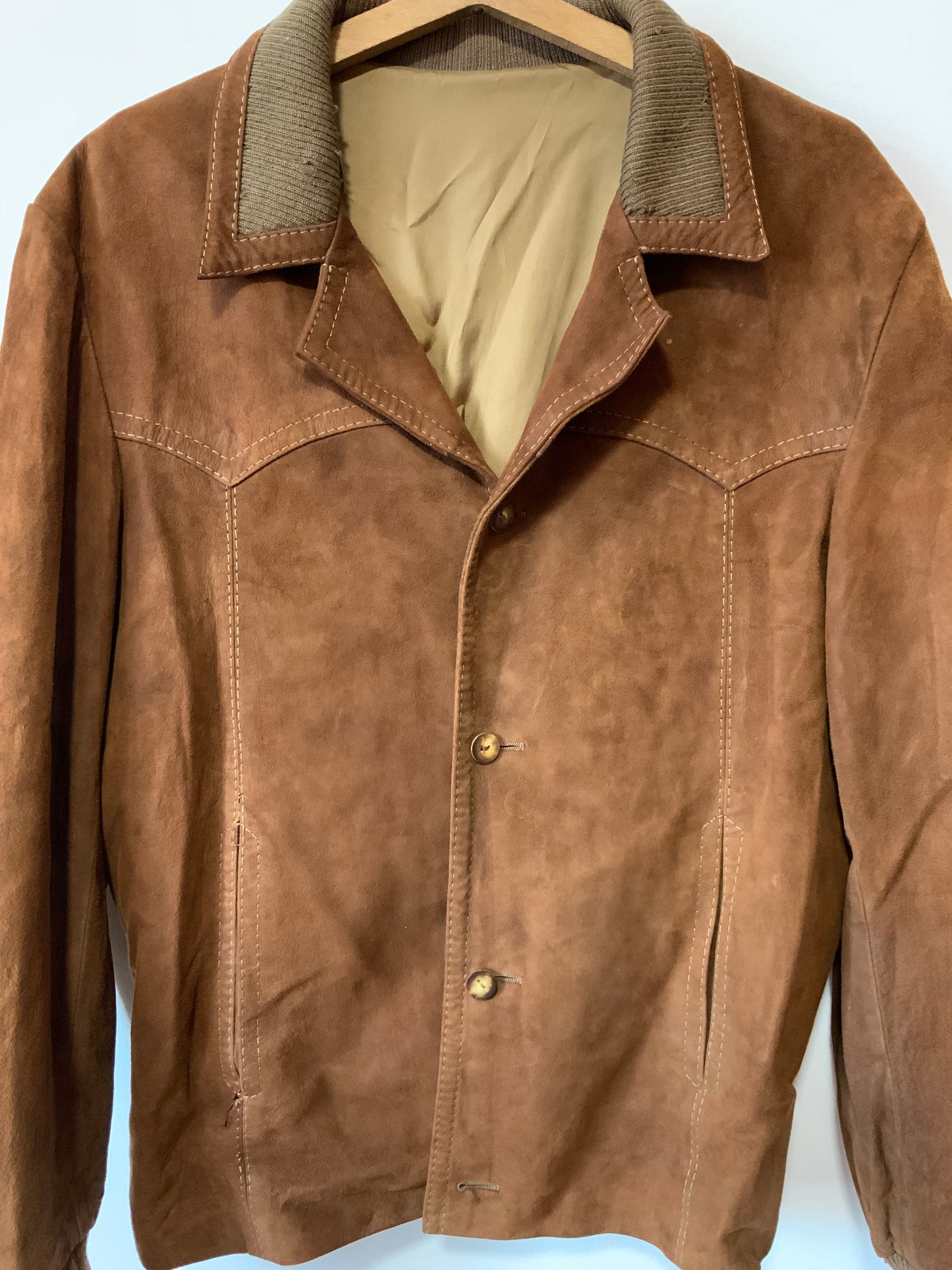 Blouson Daim Camel Vintage