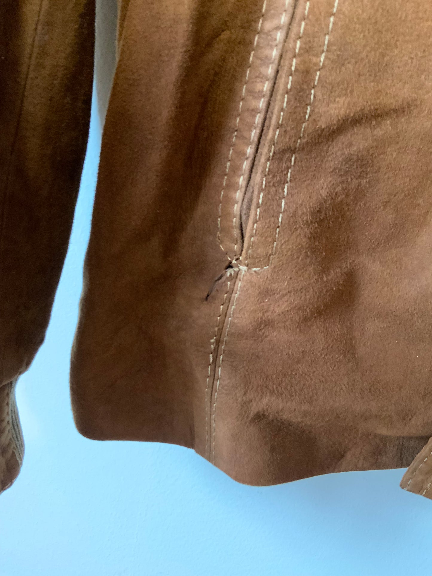 Blouson Daim Camel Vintage