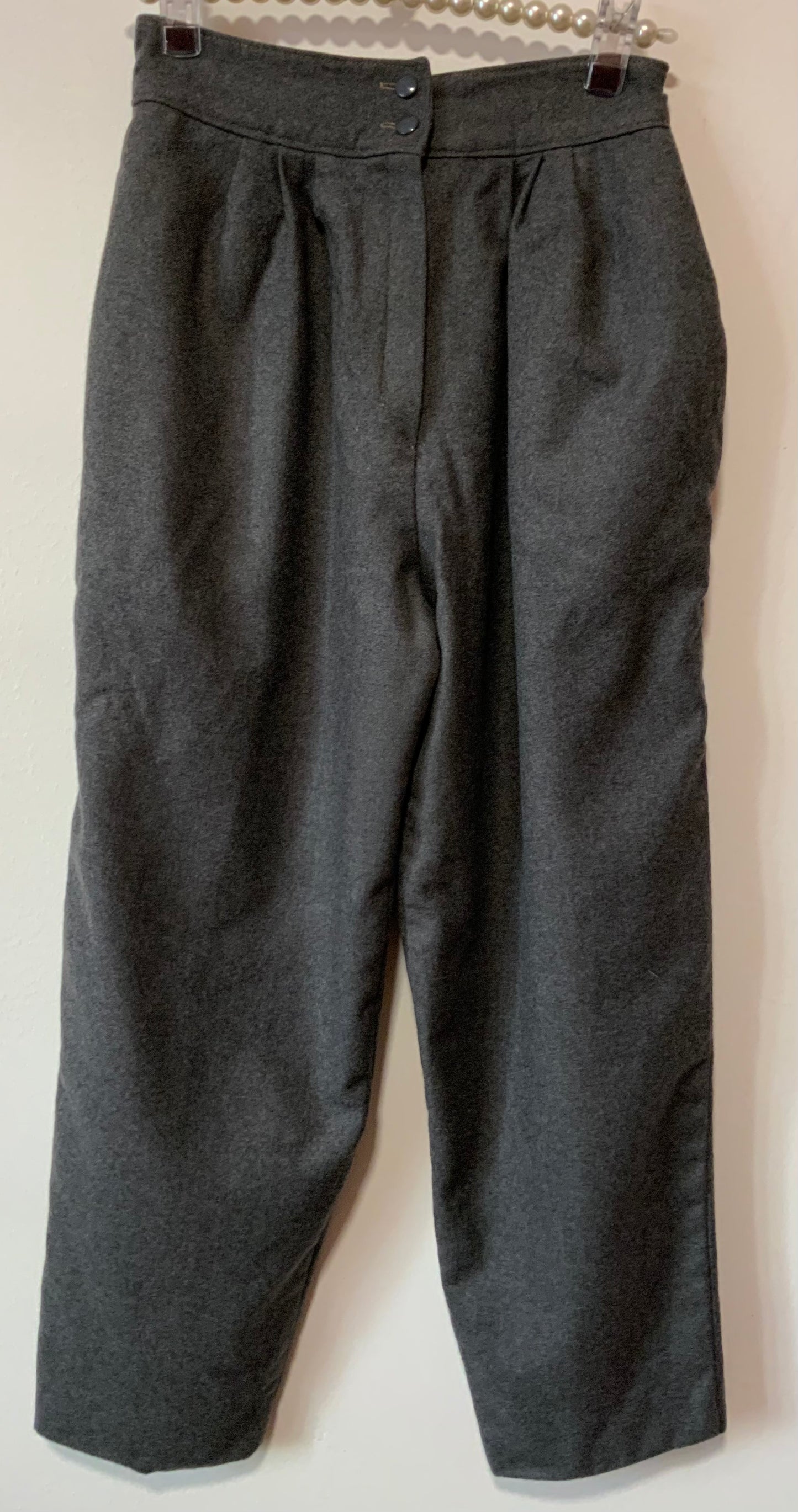 Pantalon 1980 Vintage A pinces Élégance France pure laine