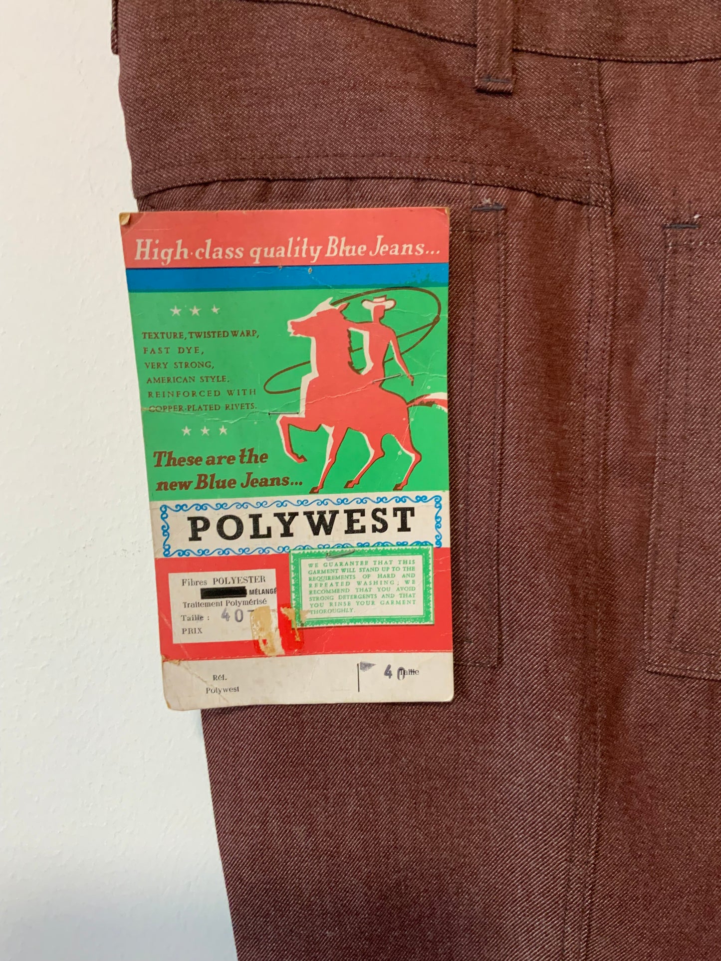 Pantalon Authentique Pattes d’éléphant Vintage Neuf Seventies 70’s Denim