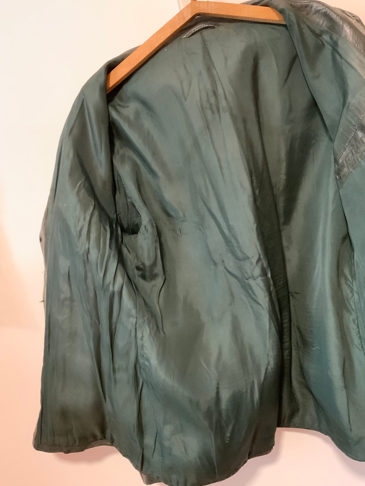 Veste en cuir Pure Vintage 1970 Col à pointes - Surpiqûres