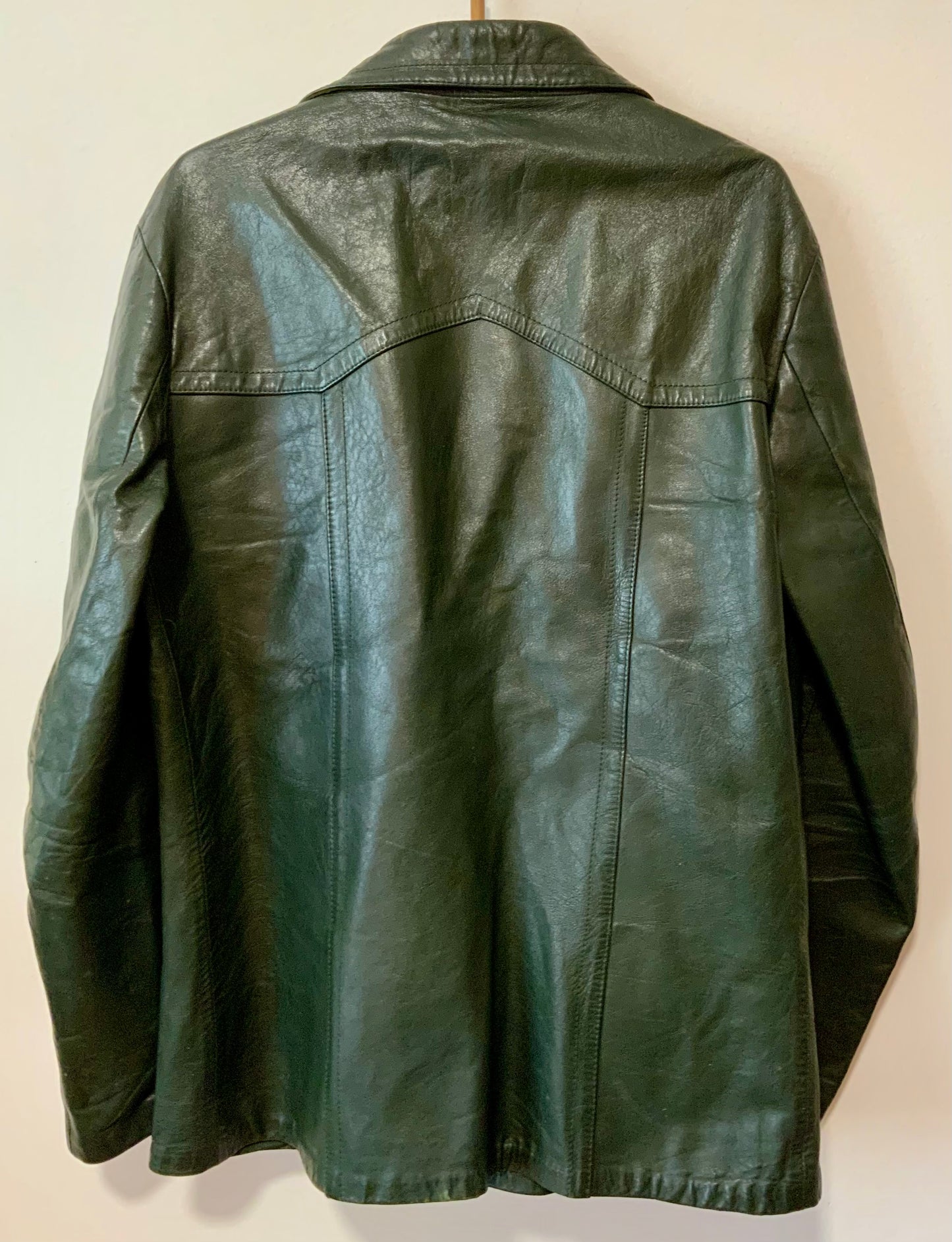 Veste en cuir Pure Vintage 1970 Col à pointes - Surpiqûres