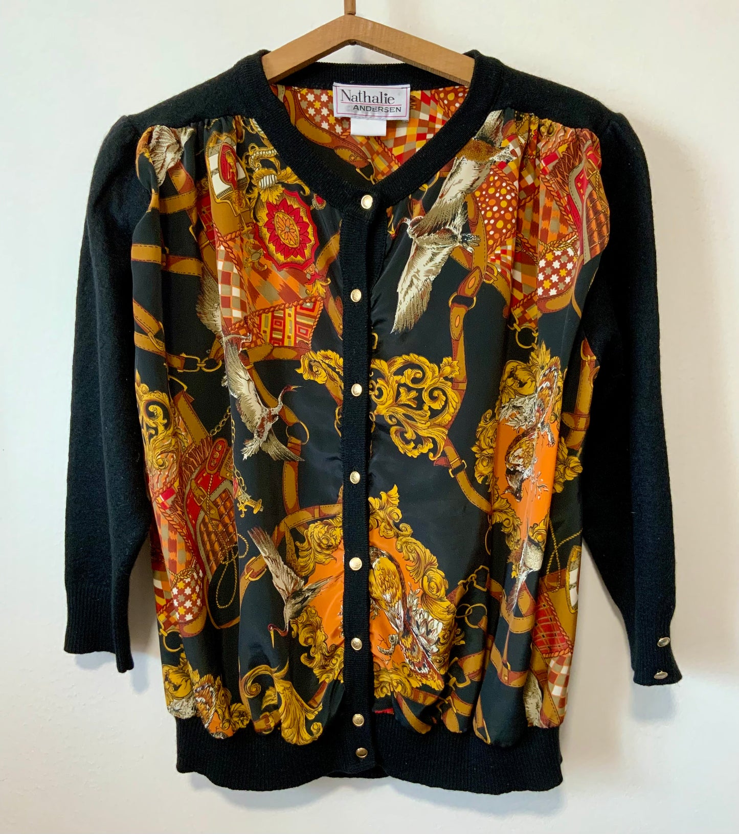 Pull Gilet voile Motifs Nathalie Andersen Vintage Chic