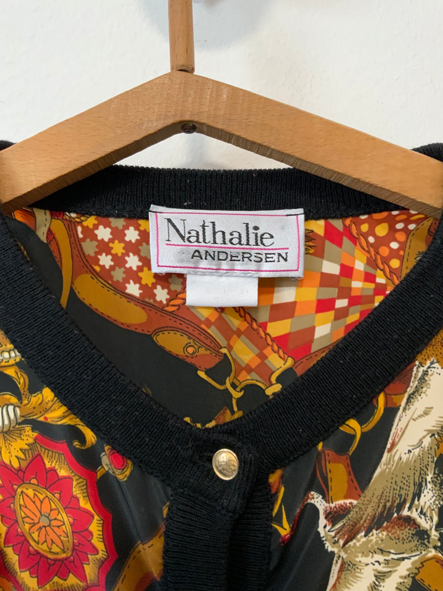 Pull Gilet voile Motifs Nathalie Andersen Vintage Chic