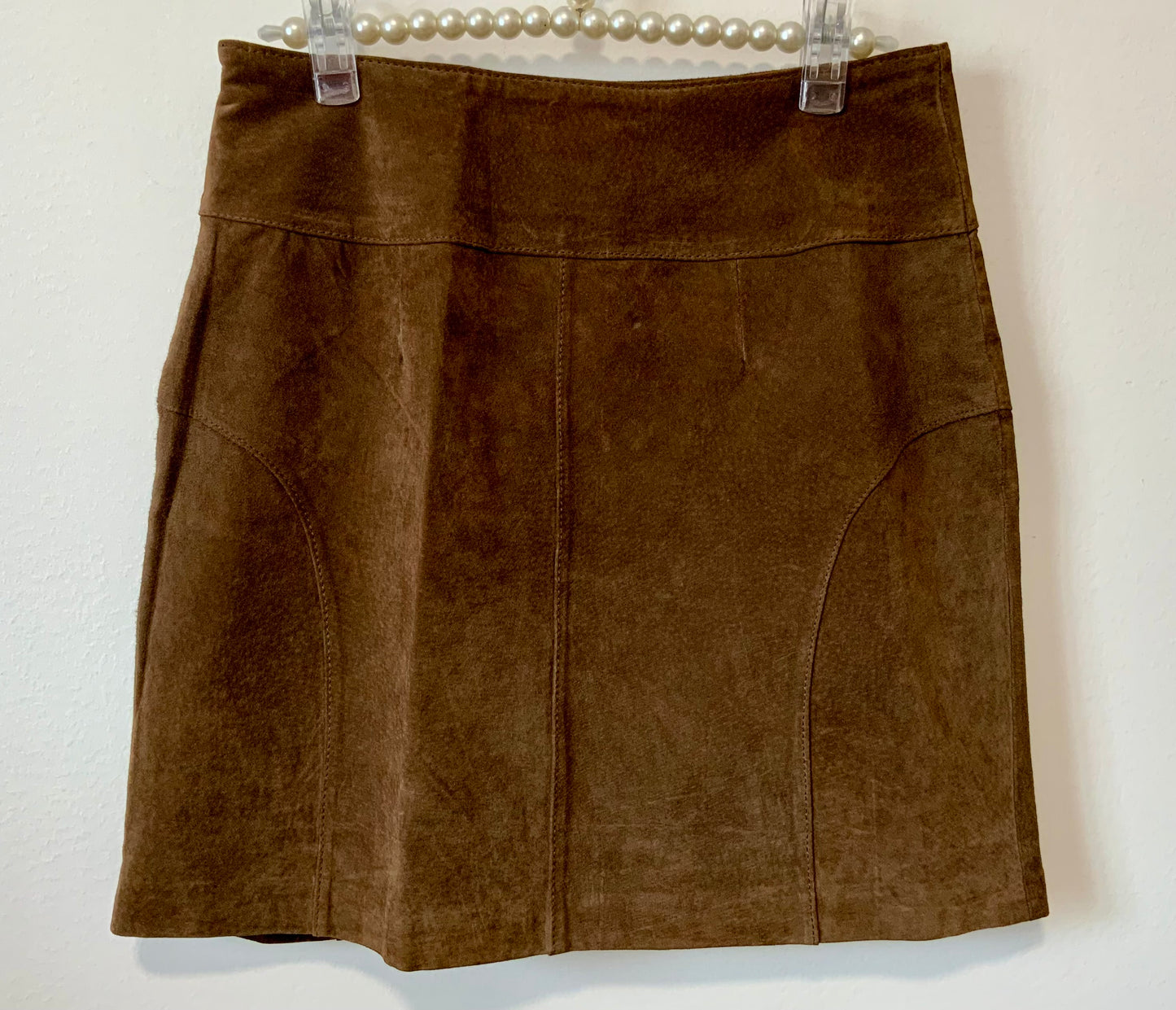 Jupe courte Daim Marron Vintage 1990