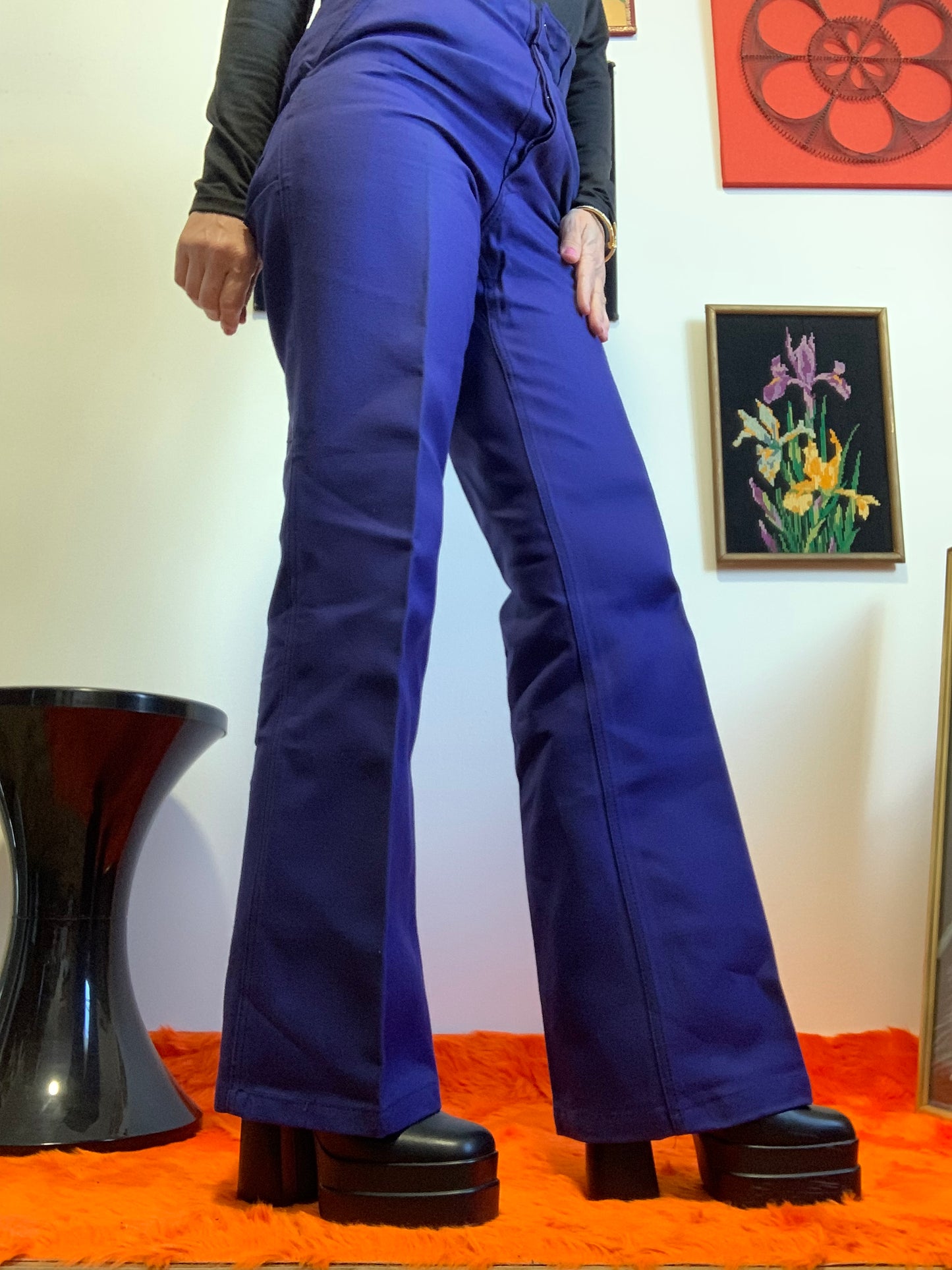 Pantalon Flare Bleu de travail Vintage Deadstock Pattes d’Eph Original France