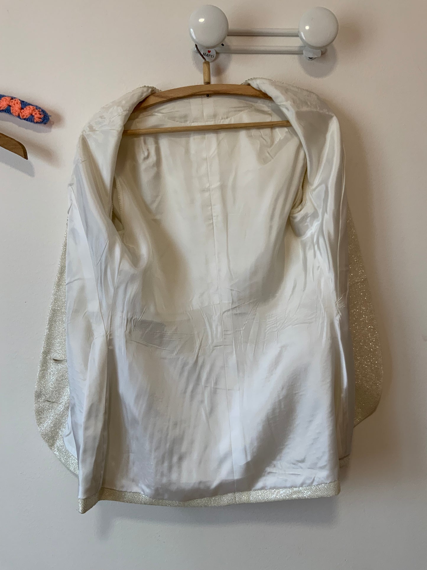 Somptueux Ensemble Fait Main Pailleté Disco Pépite Vintage 1970 Strass