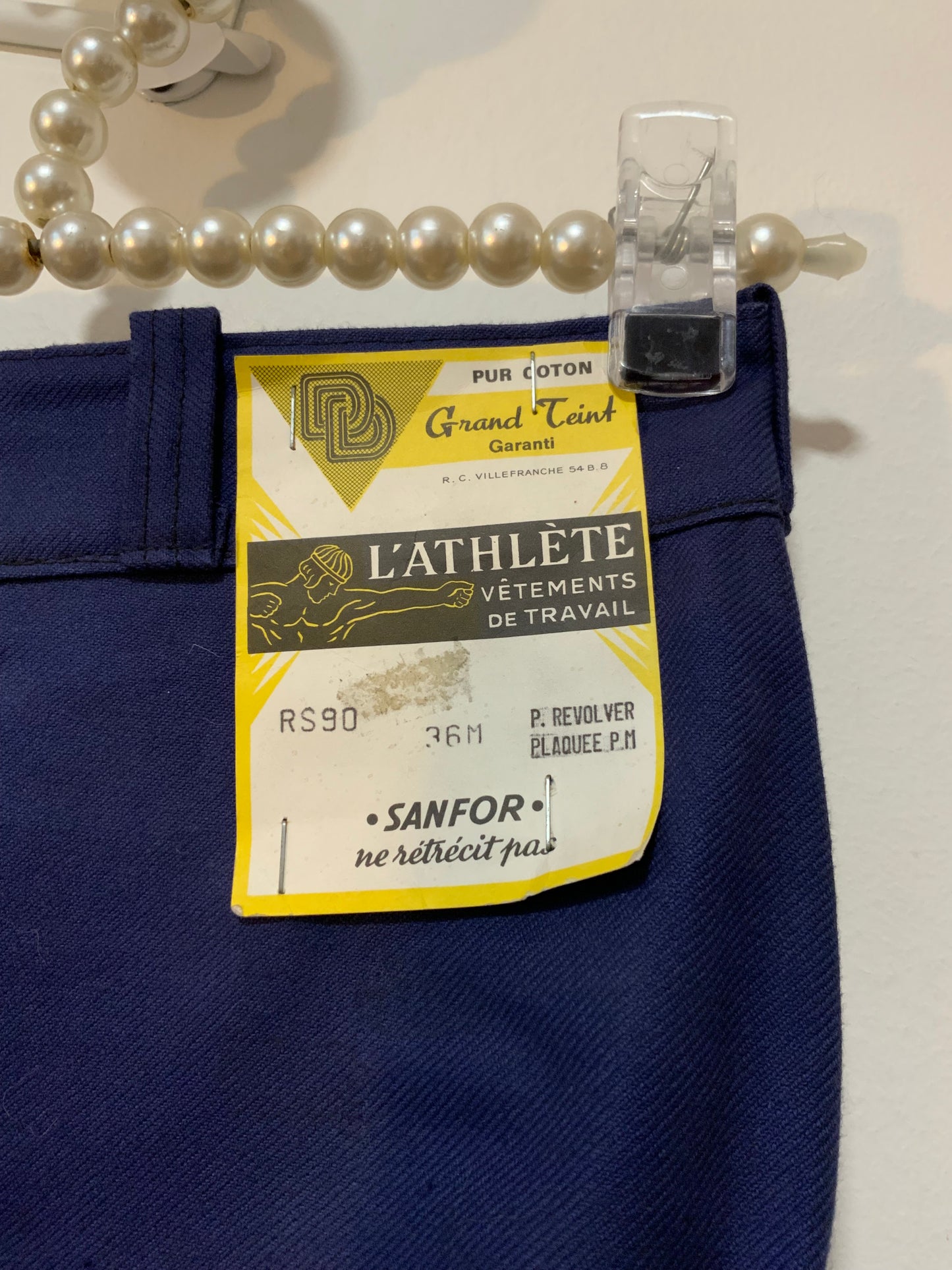 Pantalon Flare Bleu de travail Vintage Deadstock Pattes d’Eph Original France