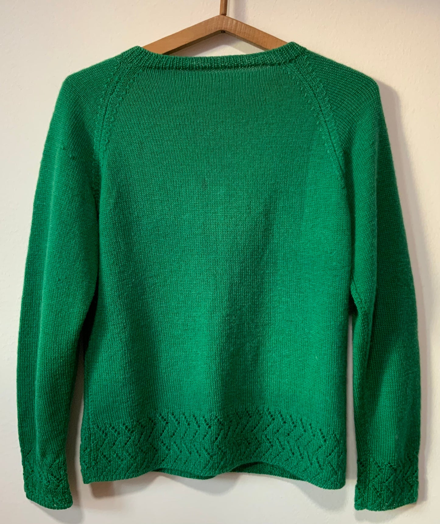 Gilet Tricot fait main Pur Vintage 1980