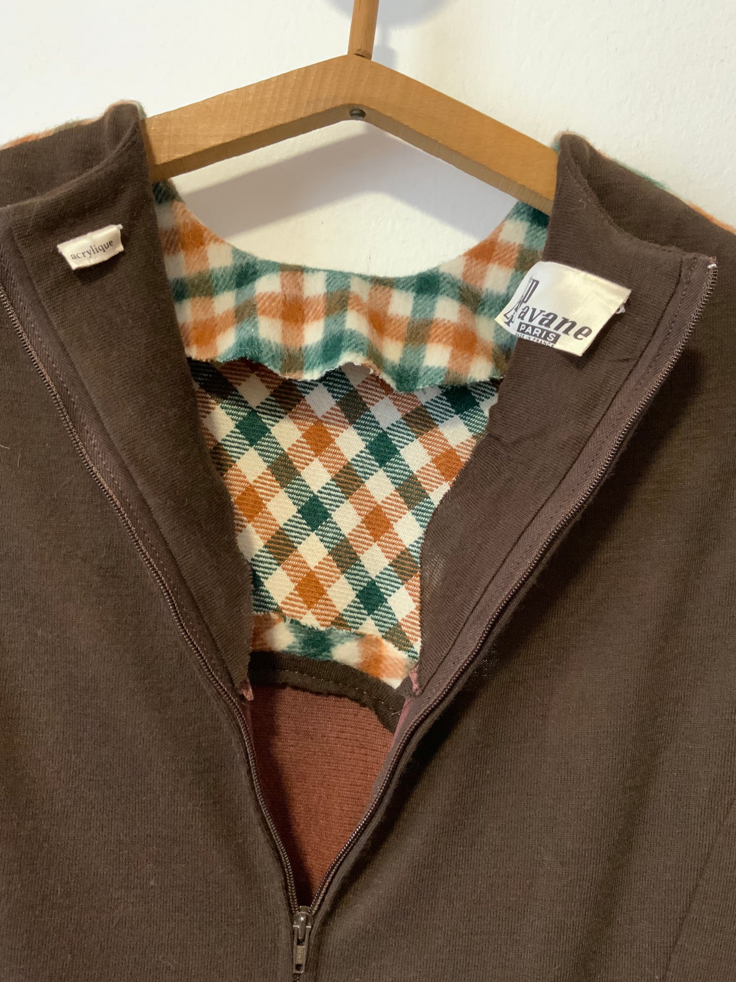 Robe Carreaux Originale Vintage 1970 Seventies France