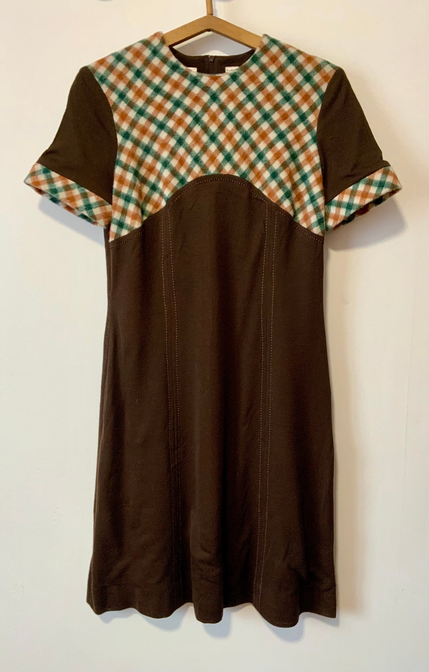 Robe Carreaux Originale Vintage 1970 Seventies France
