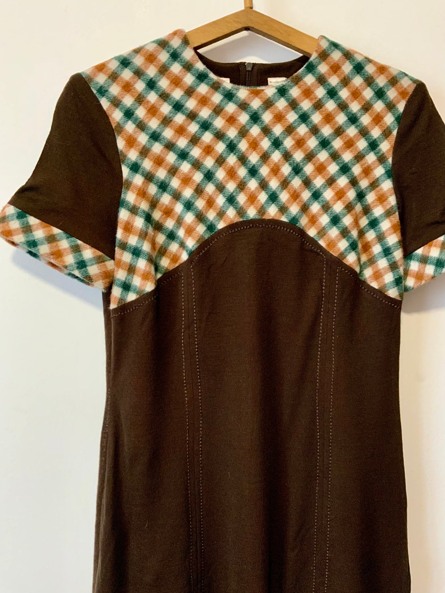 Robe Carreaux Originale Vintage 1970 Seventies France