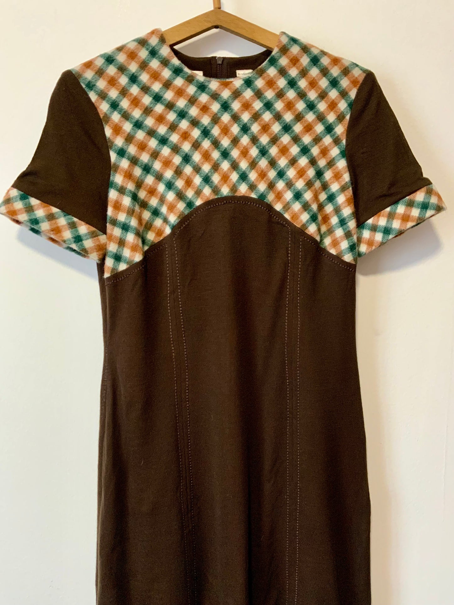 Robe Carreaux Originale Vintage 1970 Seventies France