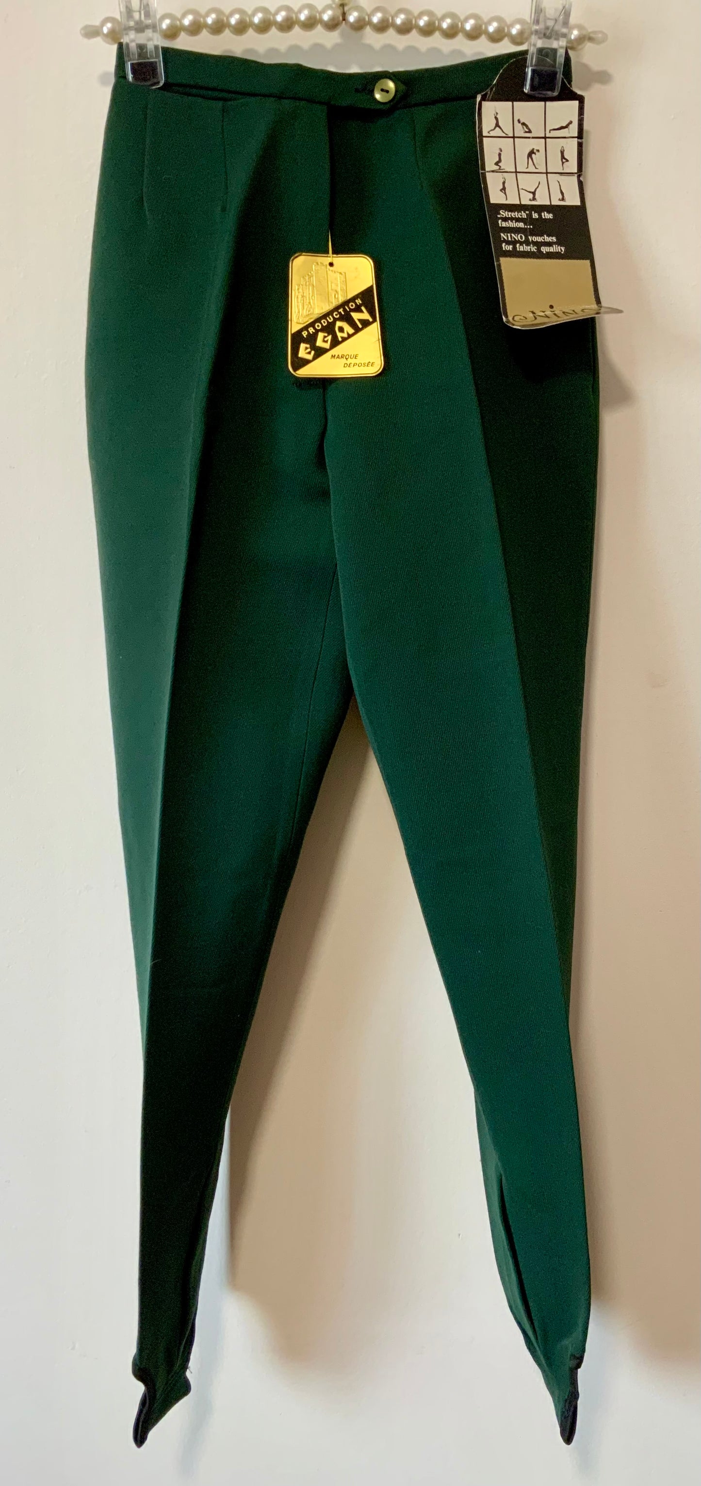 Fuseau Pantalon plis Vintage Neuf Deadstock Stretch 1980 Made in France